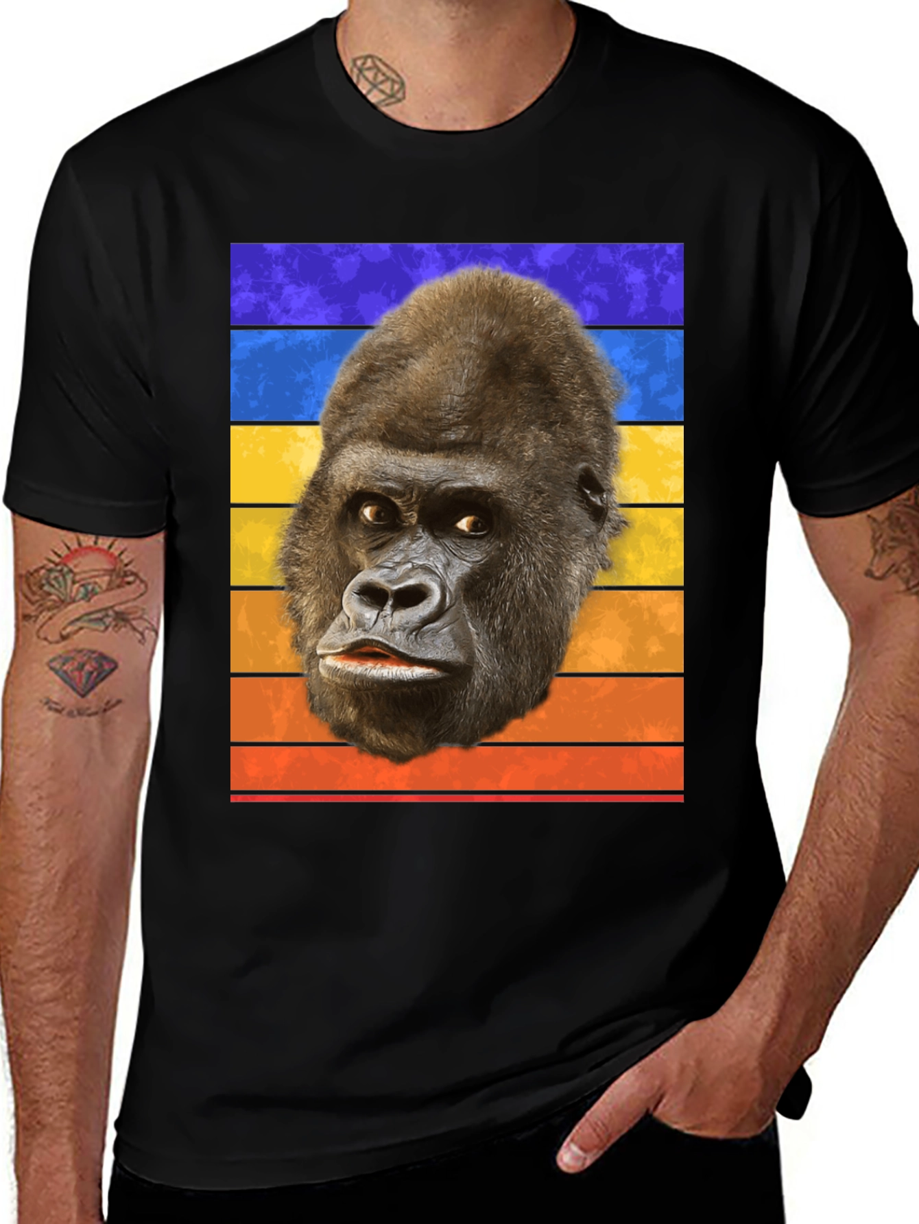 Variant 22 of Retro Gorilla Head T-Shirt - Bold Graphic Tee