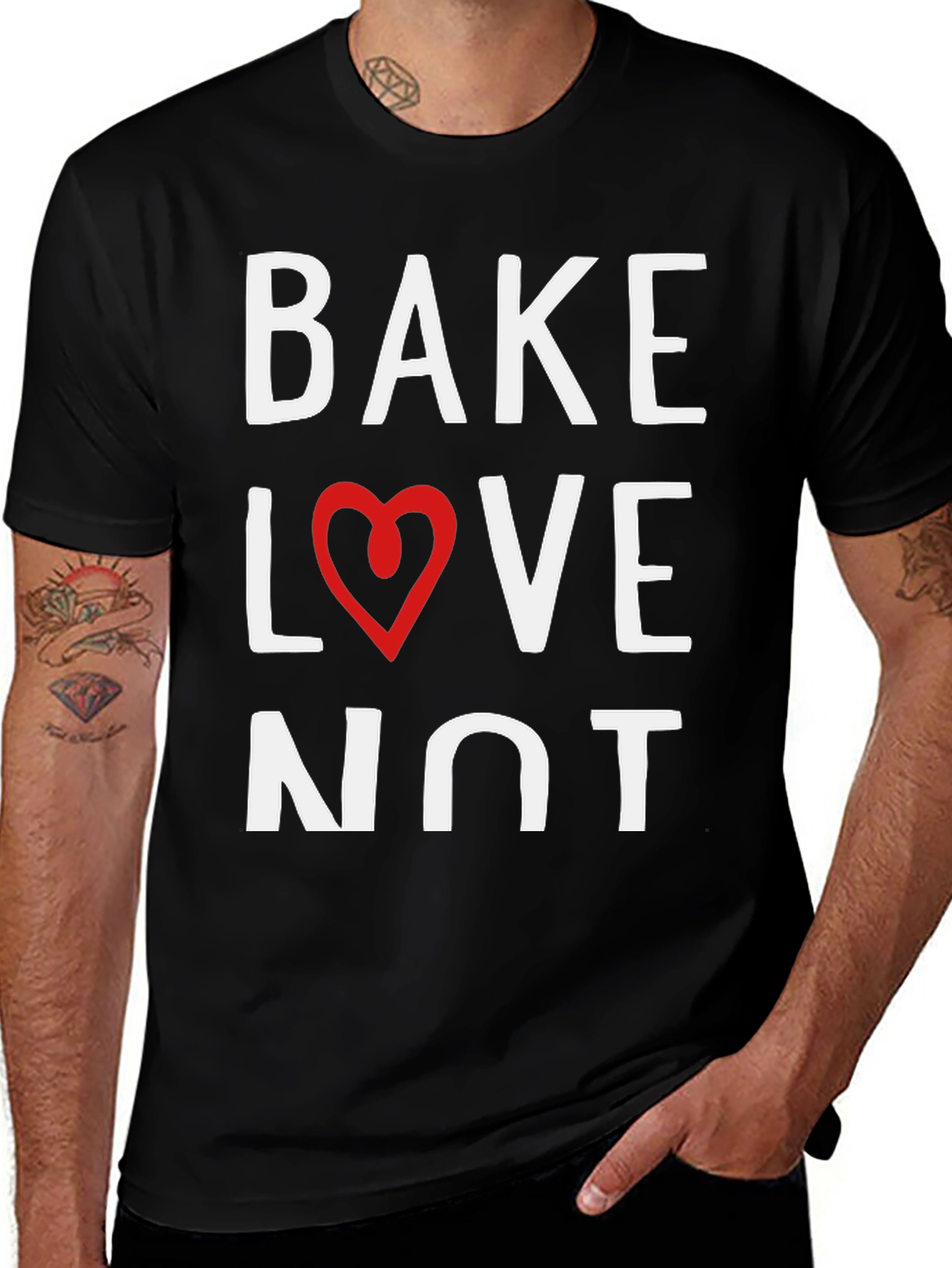 Variant 8 of Bake Love Not Graphic Tee - Funny Baking Shirt