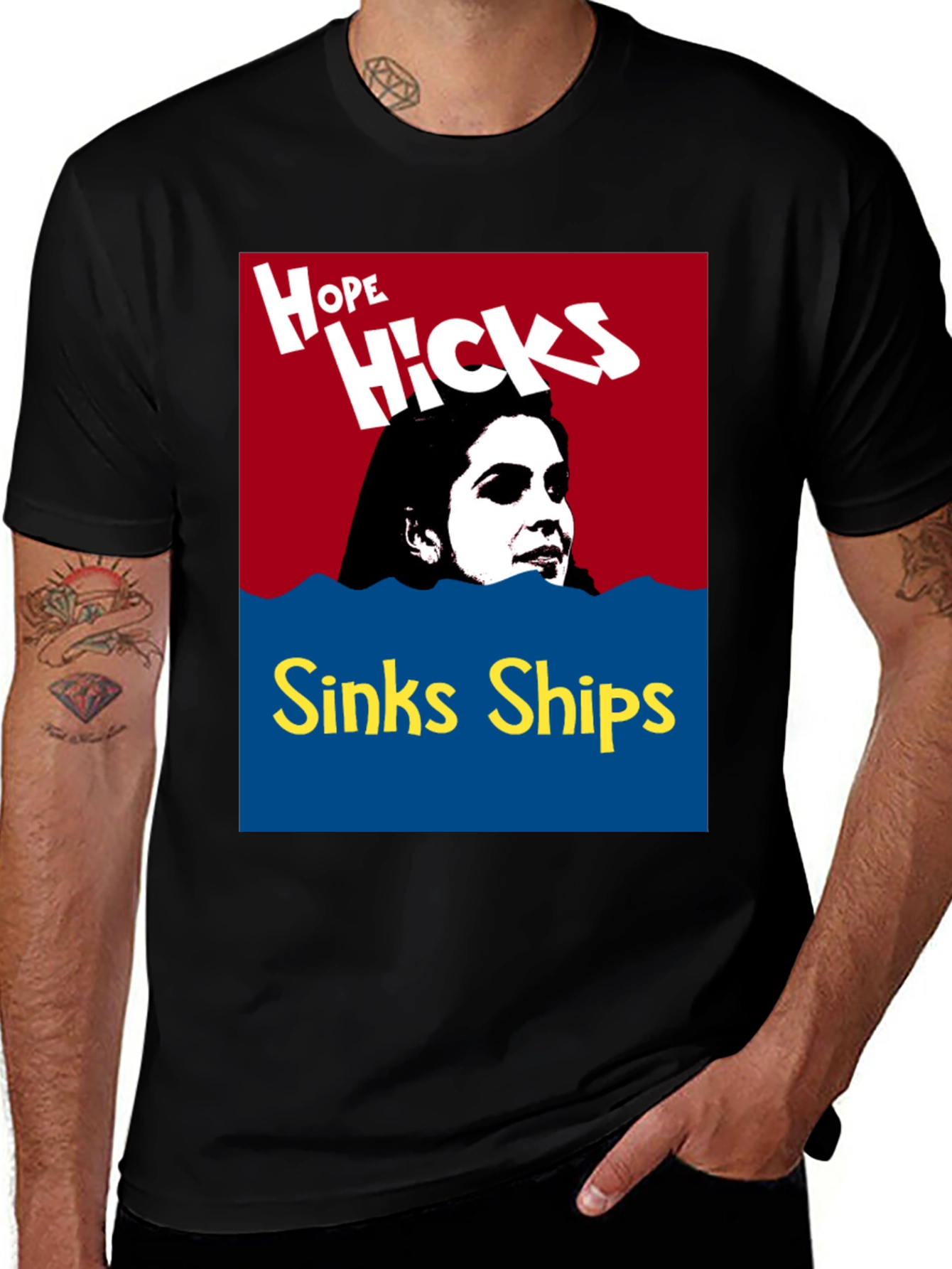 Variant 12 of Hope Hicks Sinks Ships T-Shirt - Funny Political Tee
