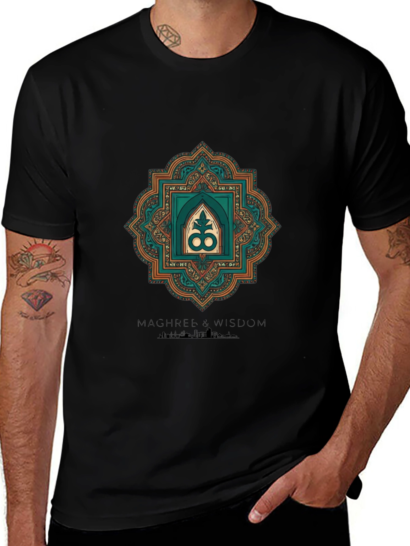 Variant 7 of Geometric Adinkra Symbol T-Shirt
