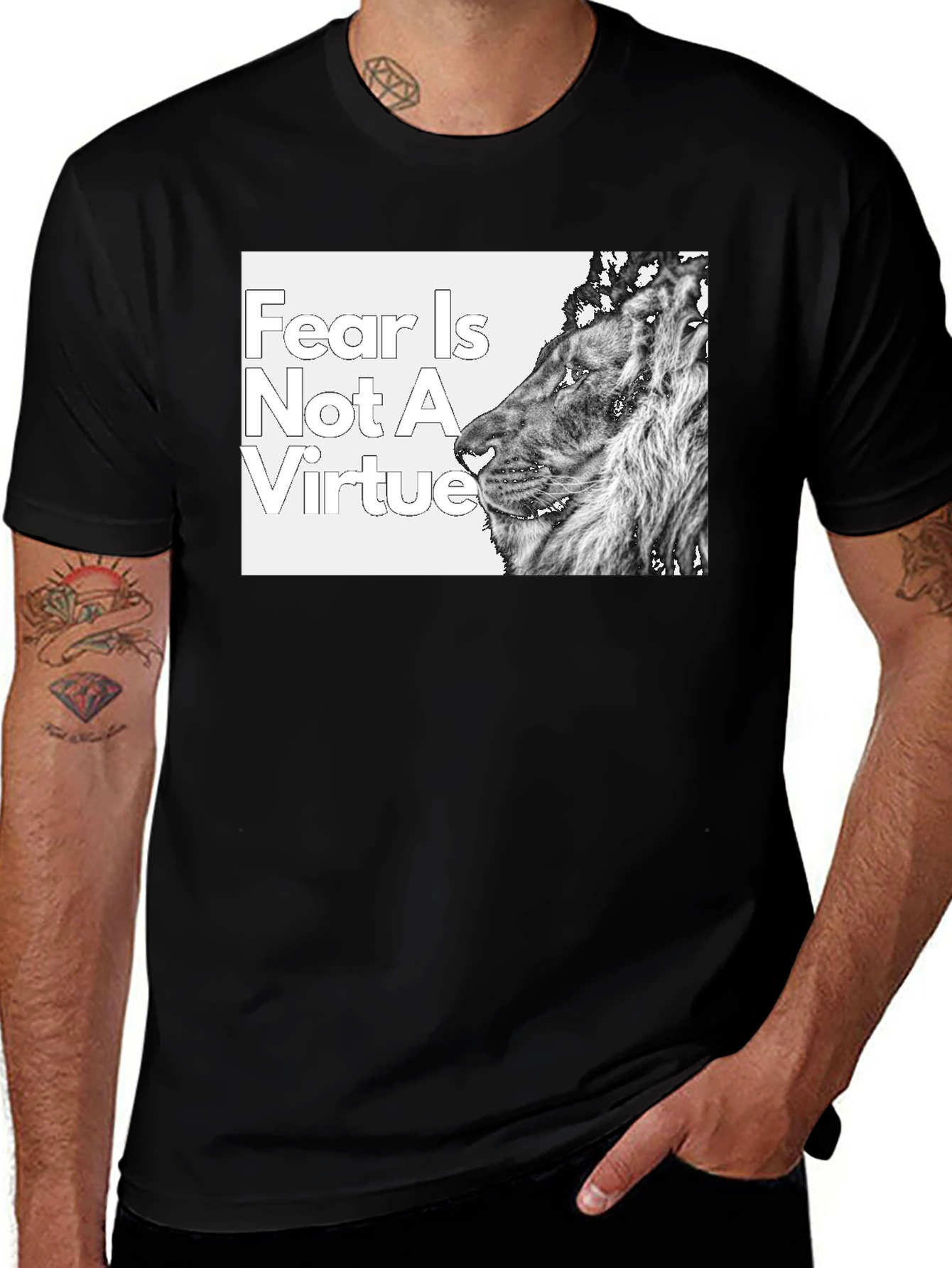 Variant 3 of Fear is Not a Virtue Lion T-Shirt