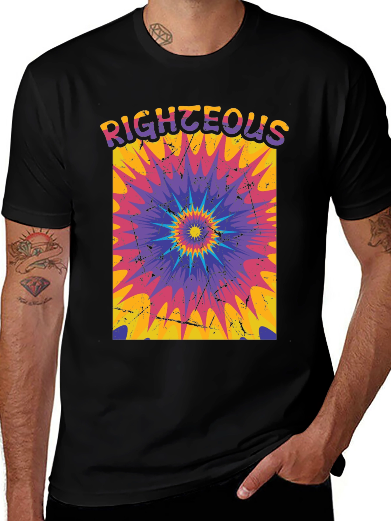 Variant 5 of Righteous Tie-Dye Graphic Tee