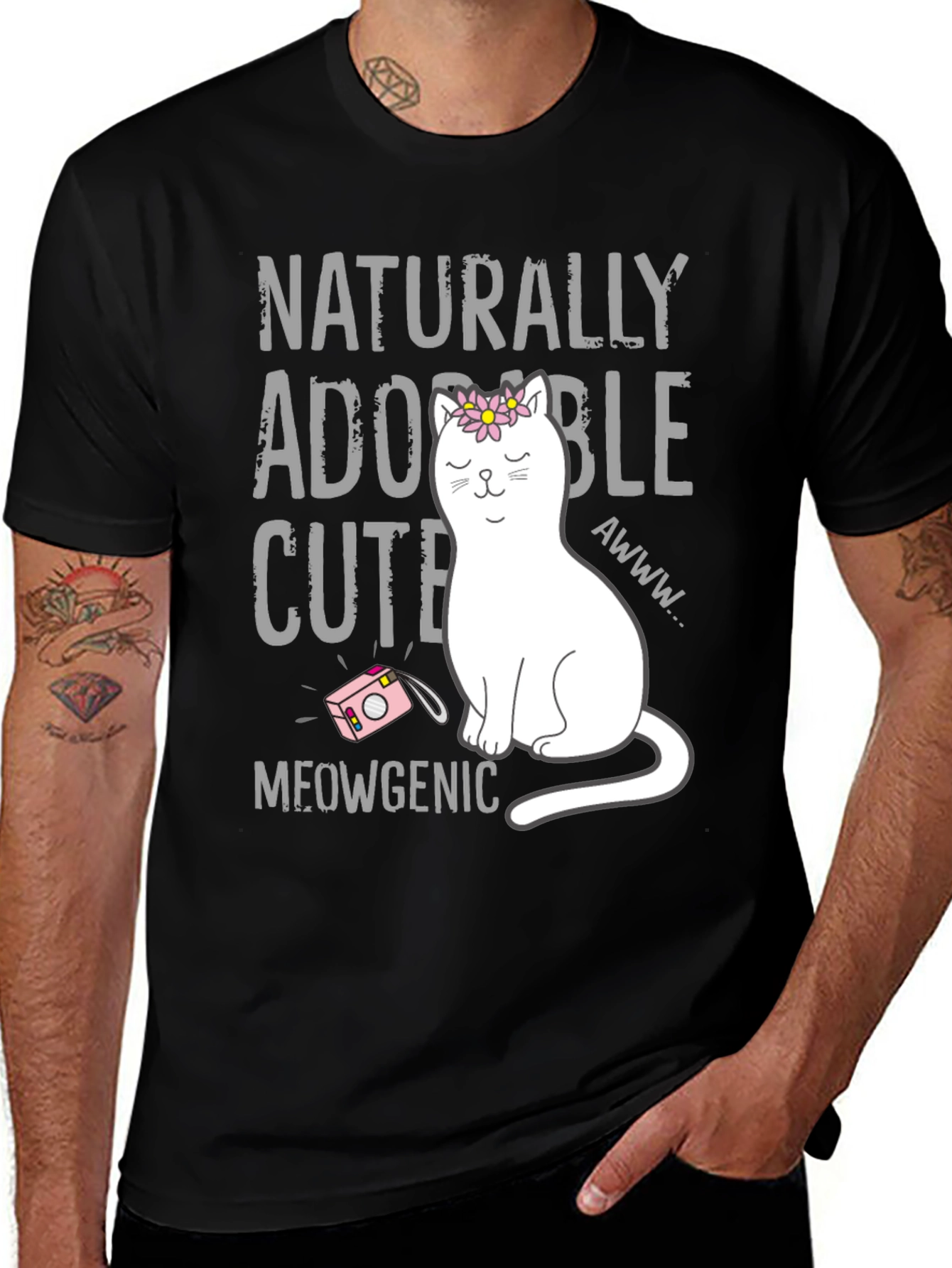 Variant 16 of Naturally Adorable Cute Cat Graphic T-Shirt