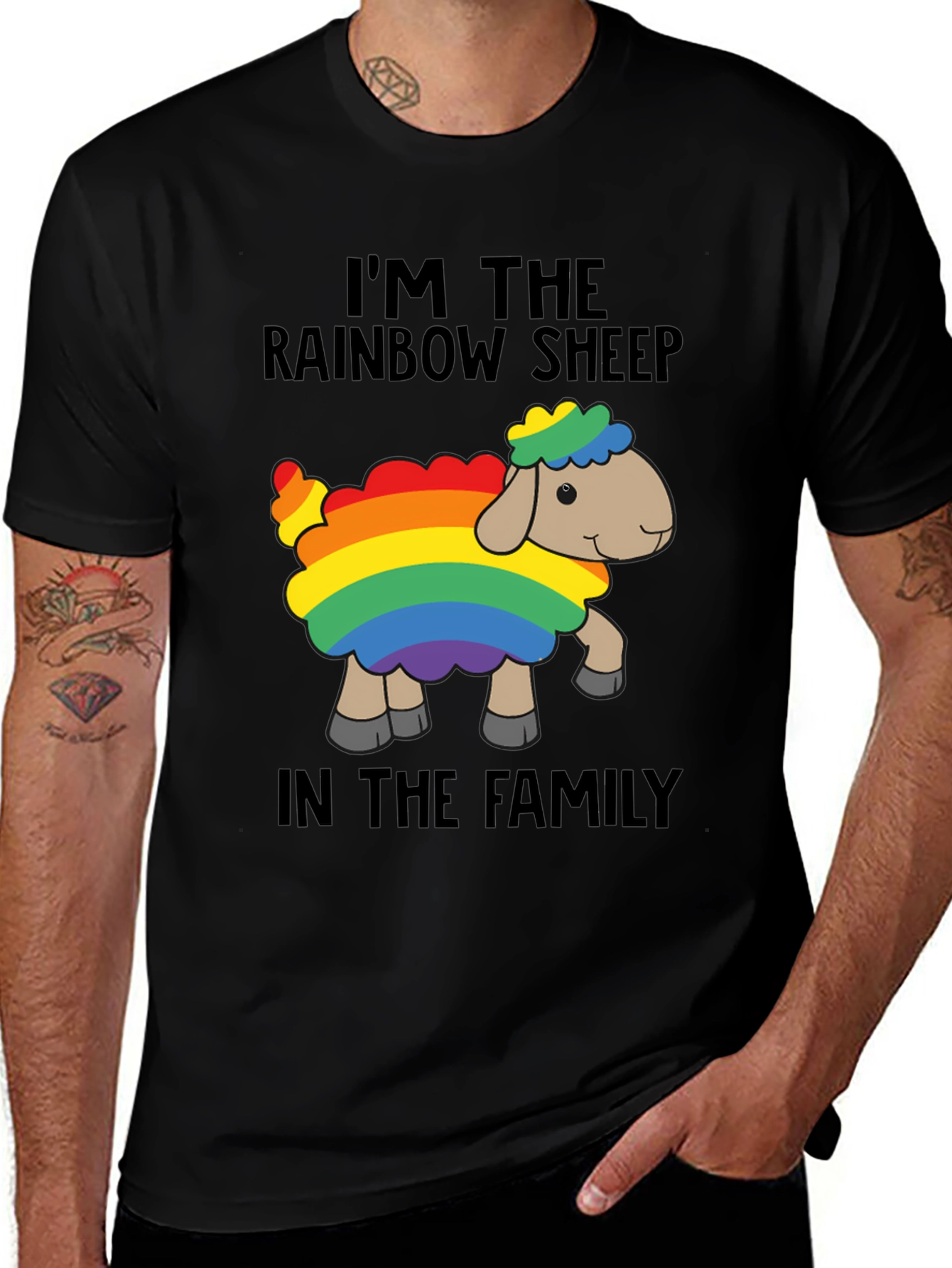 Variant 20 of Rainbow Sheep T-Shirt - Pride Family Tee