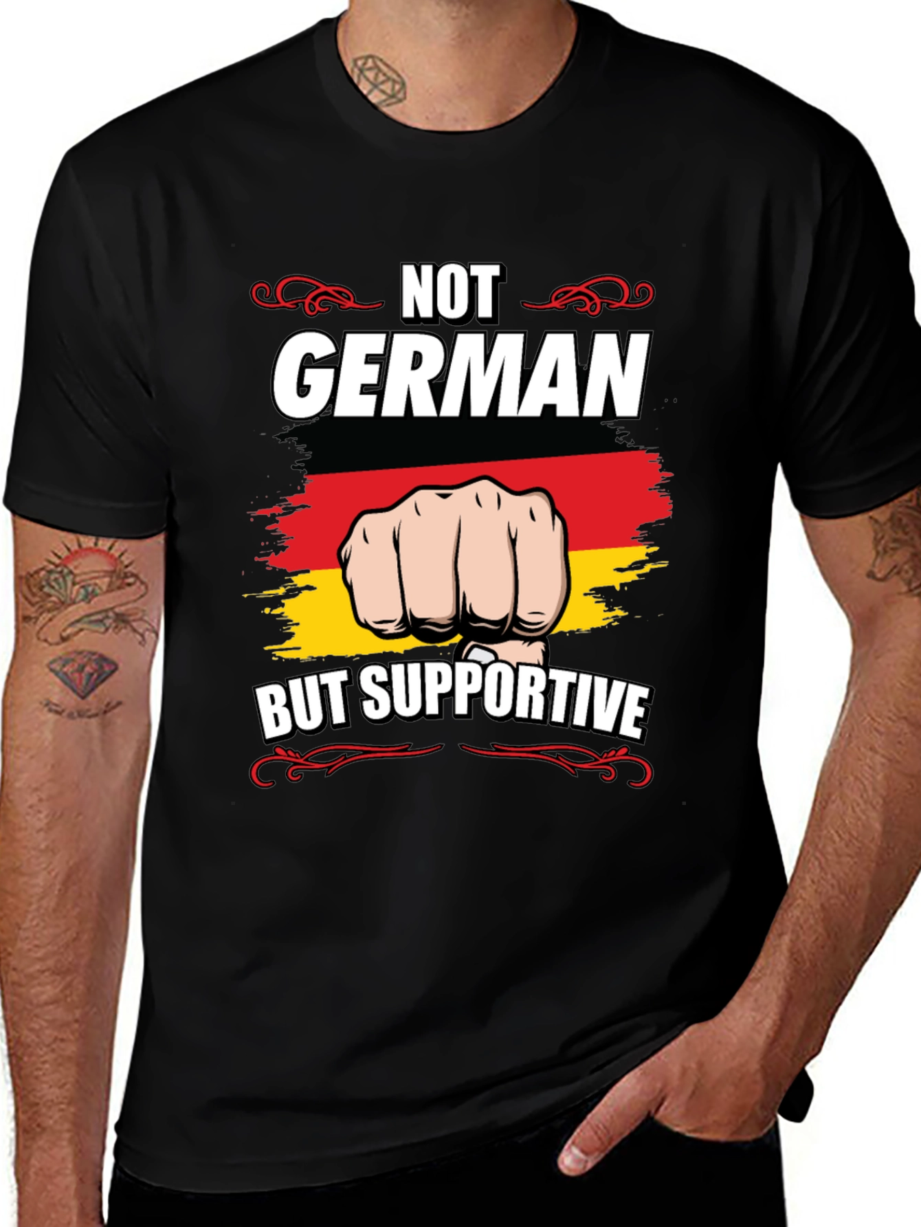 Variant 13 of Not German But Supportive Graphic Tee