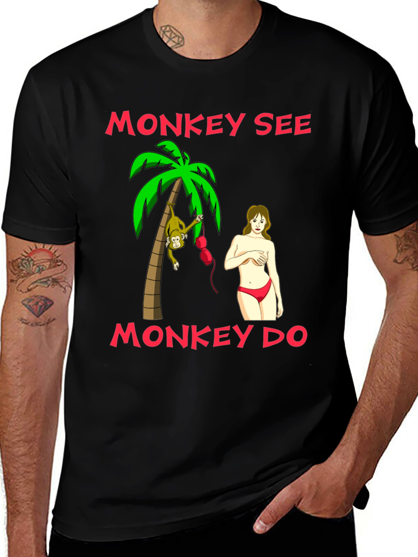 Variant 27 of Monkey See Monkey Do Graphic T-Shirt