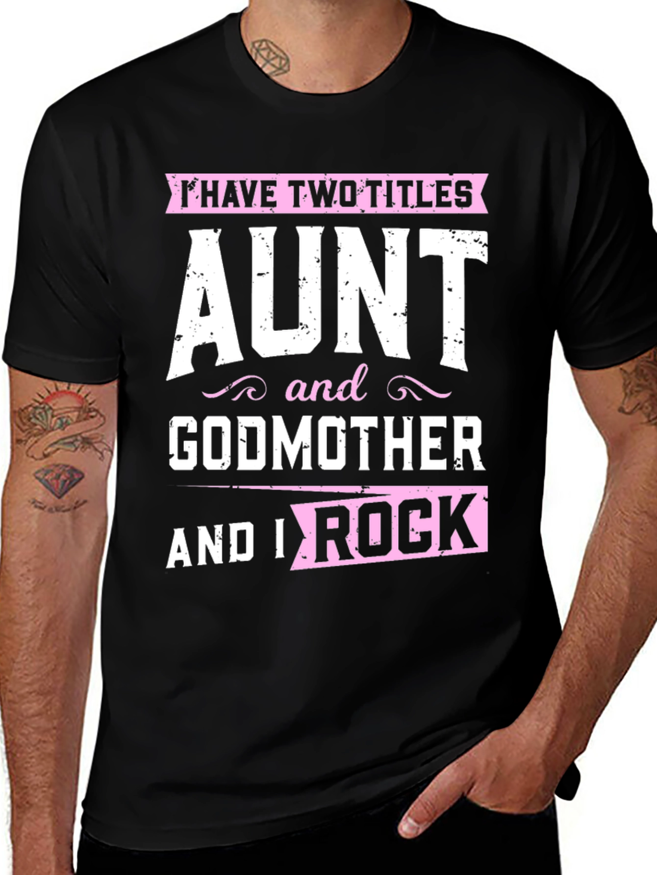 Variant 3 of Aunt and Godmother T-Shirt - I Rock Tee