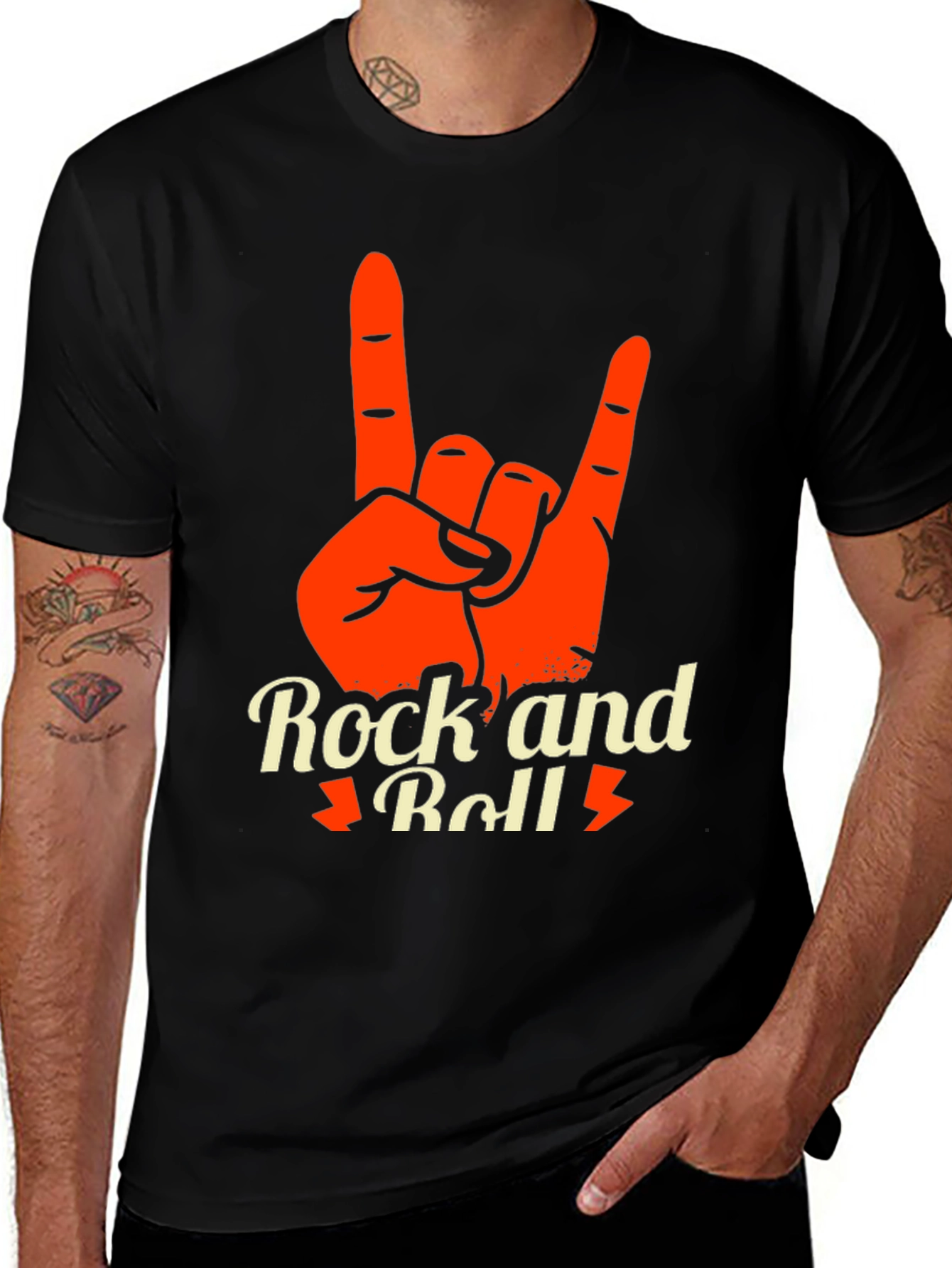 Variant 16 of Rock and Roll Hand Sign Graphic T-Shirt