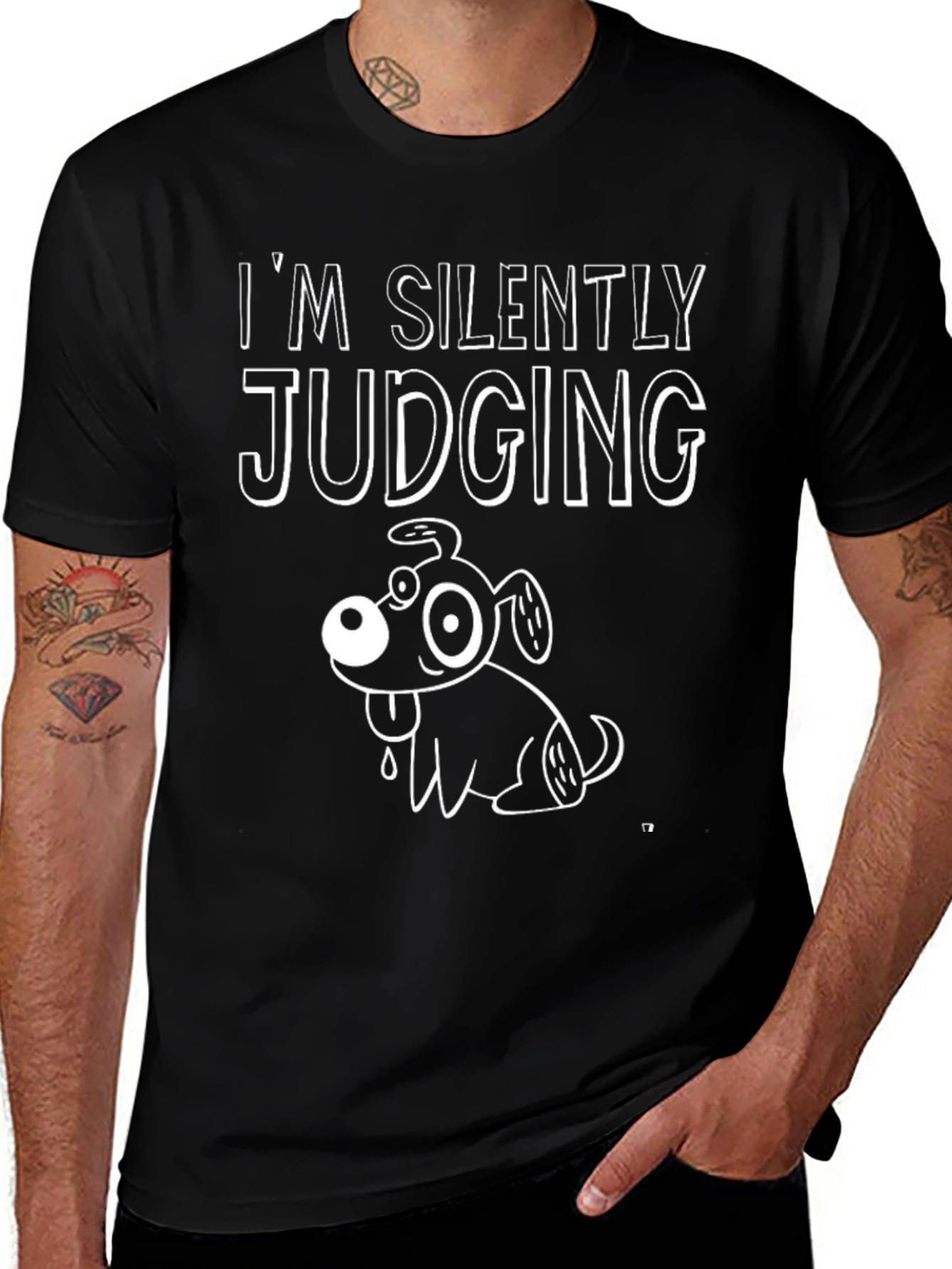 Variant 11 of Funny Dog Judging Graphic T-Shirt
