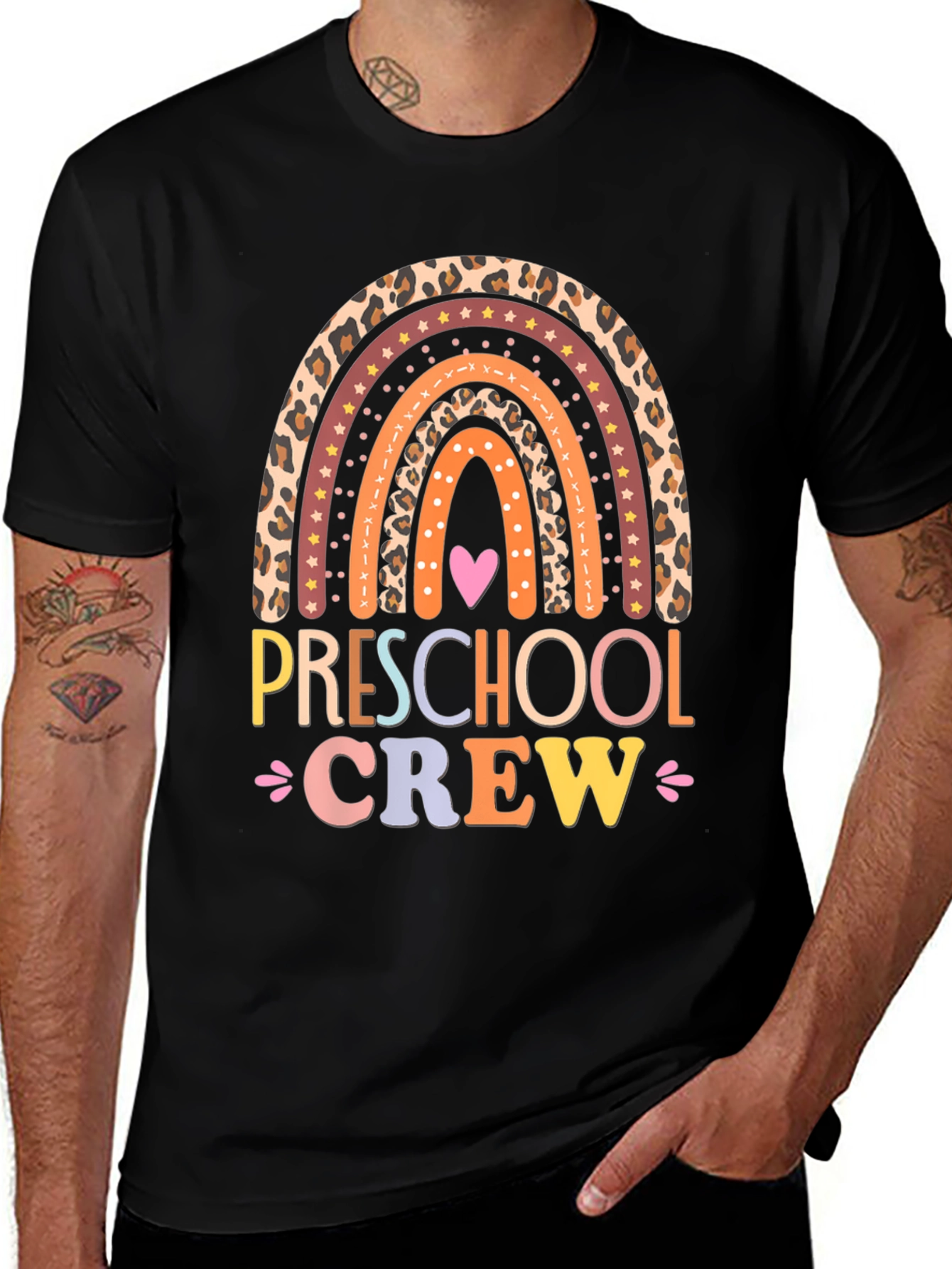 Preschool Crew Rainbow Graphic Tee