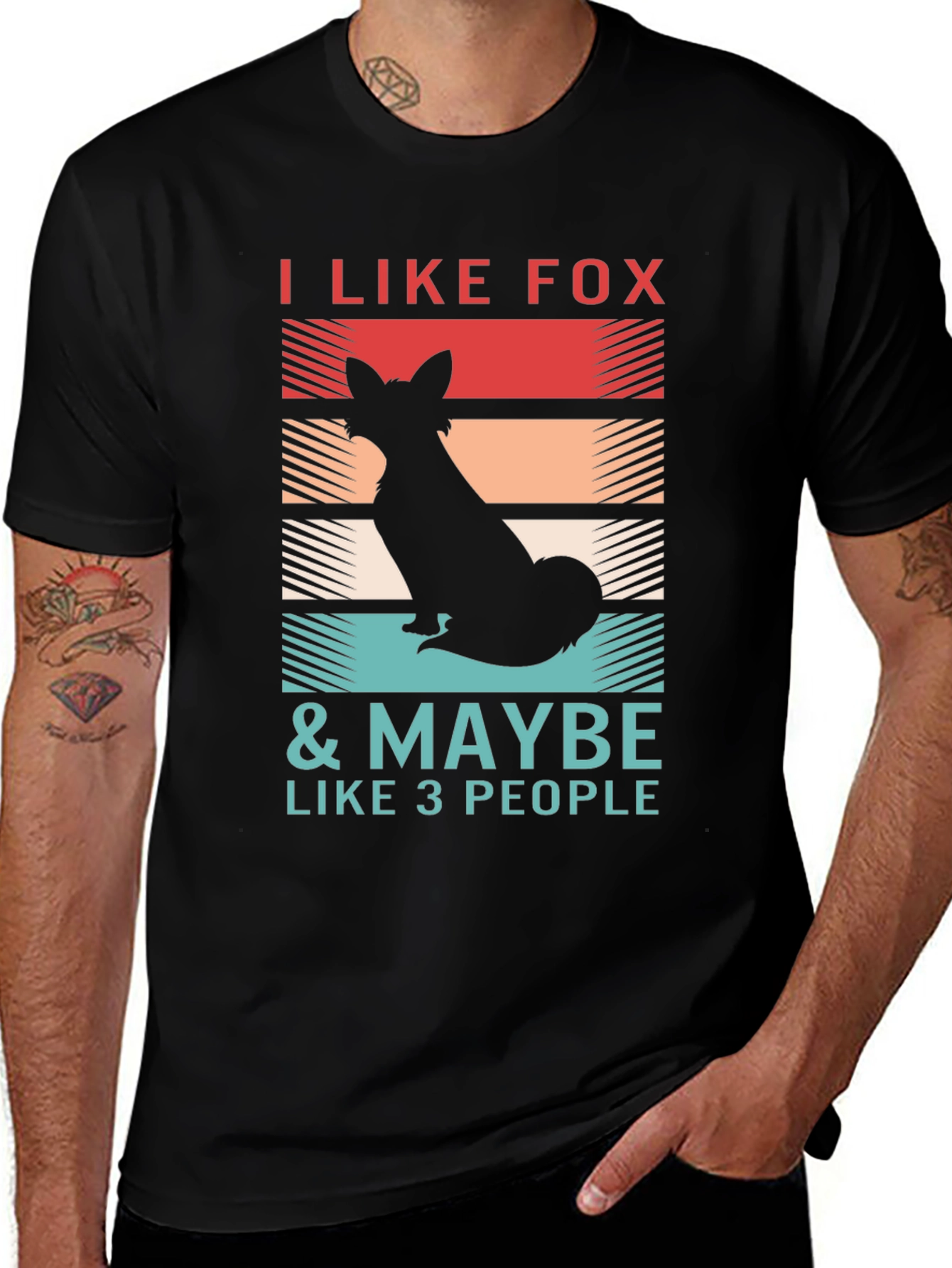 Variant 19 of I Like Fox Funny Graphic Tee