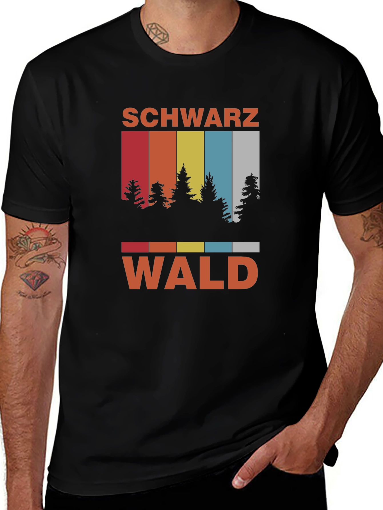 Schwarzwald T-Shirt - Retro Forest Design