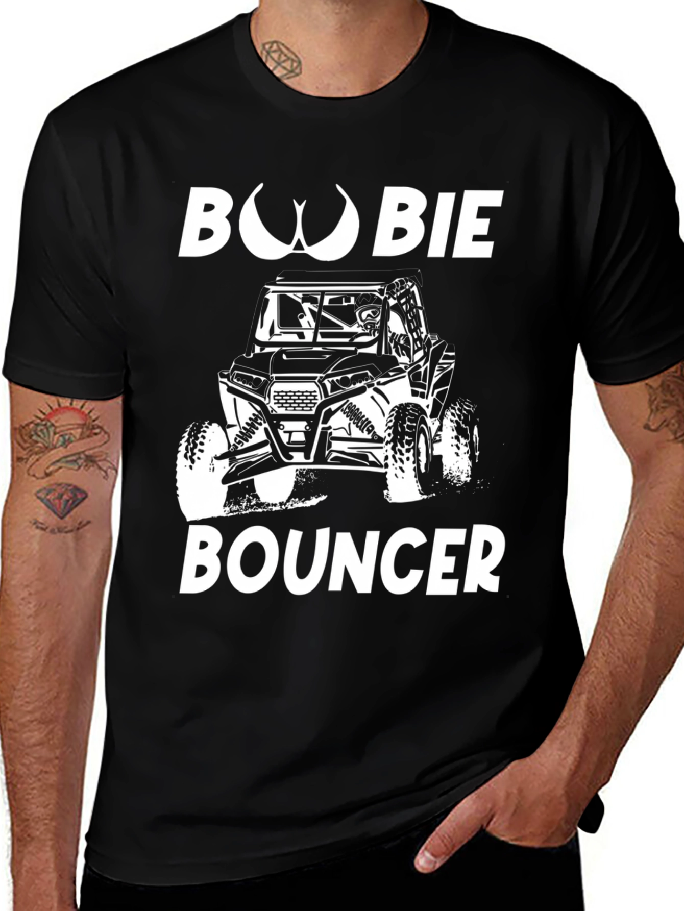 Variant 21 of Boobie Bouncer Black Graphic T-Shirt