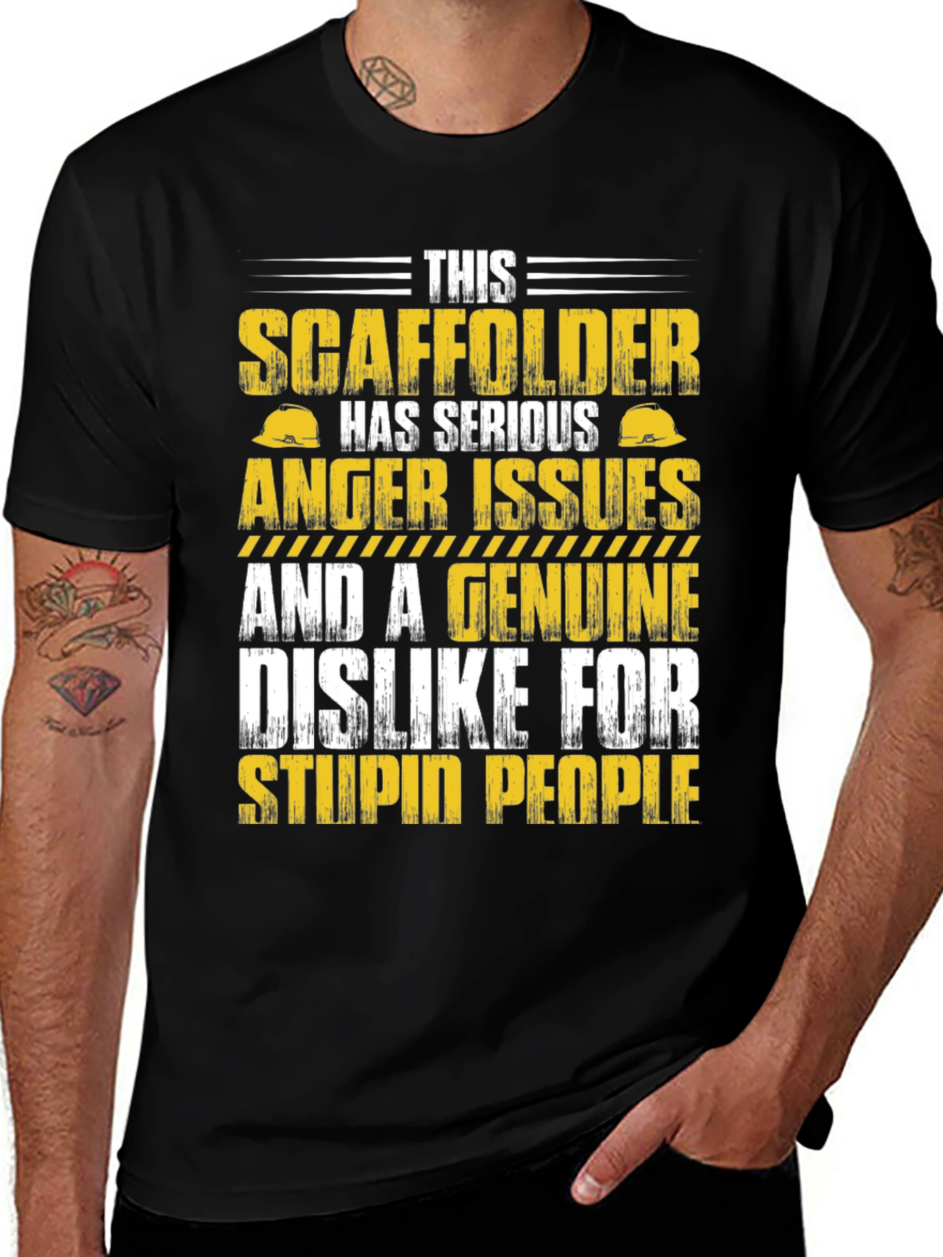 Variant 26 of Scaffolder Anger Issues Black T-Shirt
