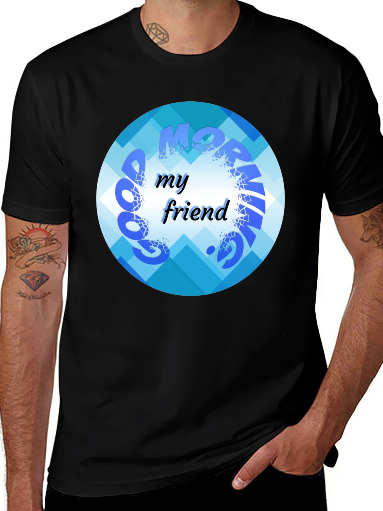 Variant 12 of Good Morning Friend Graphic Tee - Stylish Comfort