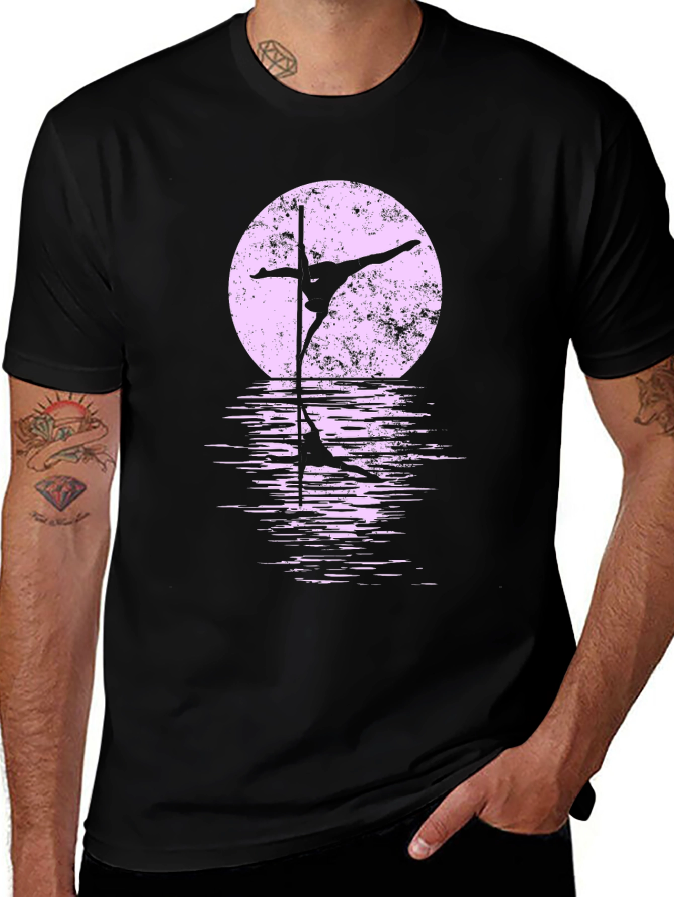 Variant 20 of Pole Dancer Moon Silhouette Graphic Tee