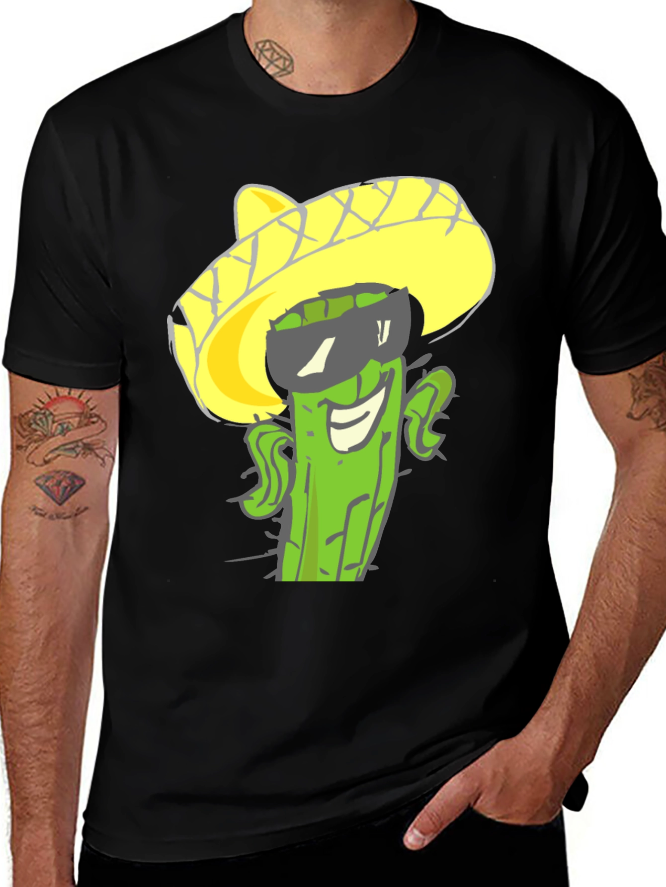 Variant 13 of Cactus Sombrero Graphic Tee - Cool Summer Style