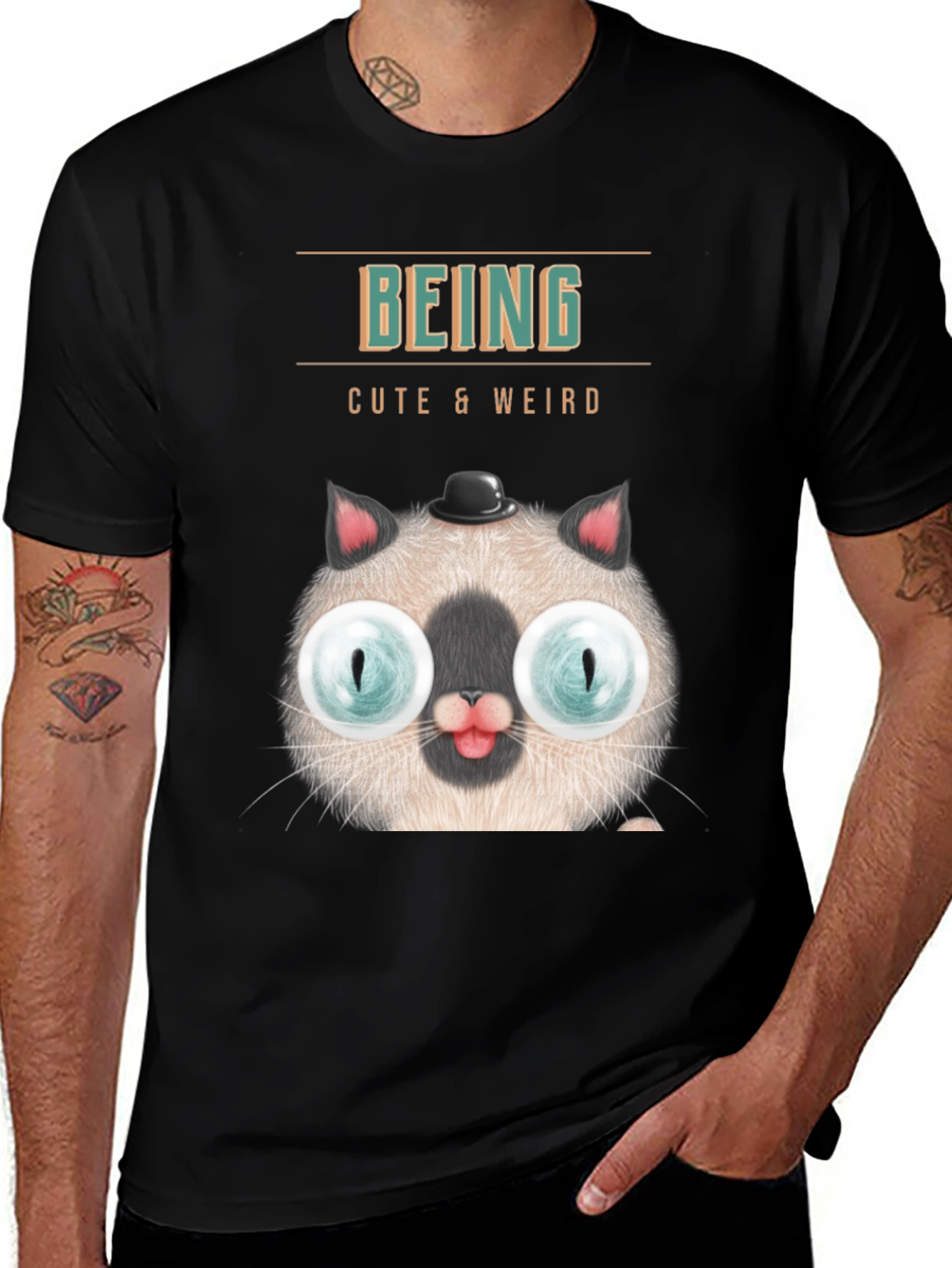Variant 7 of Cute & Weird Cat T-Shirt - Unique Graphic Tee
