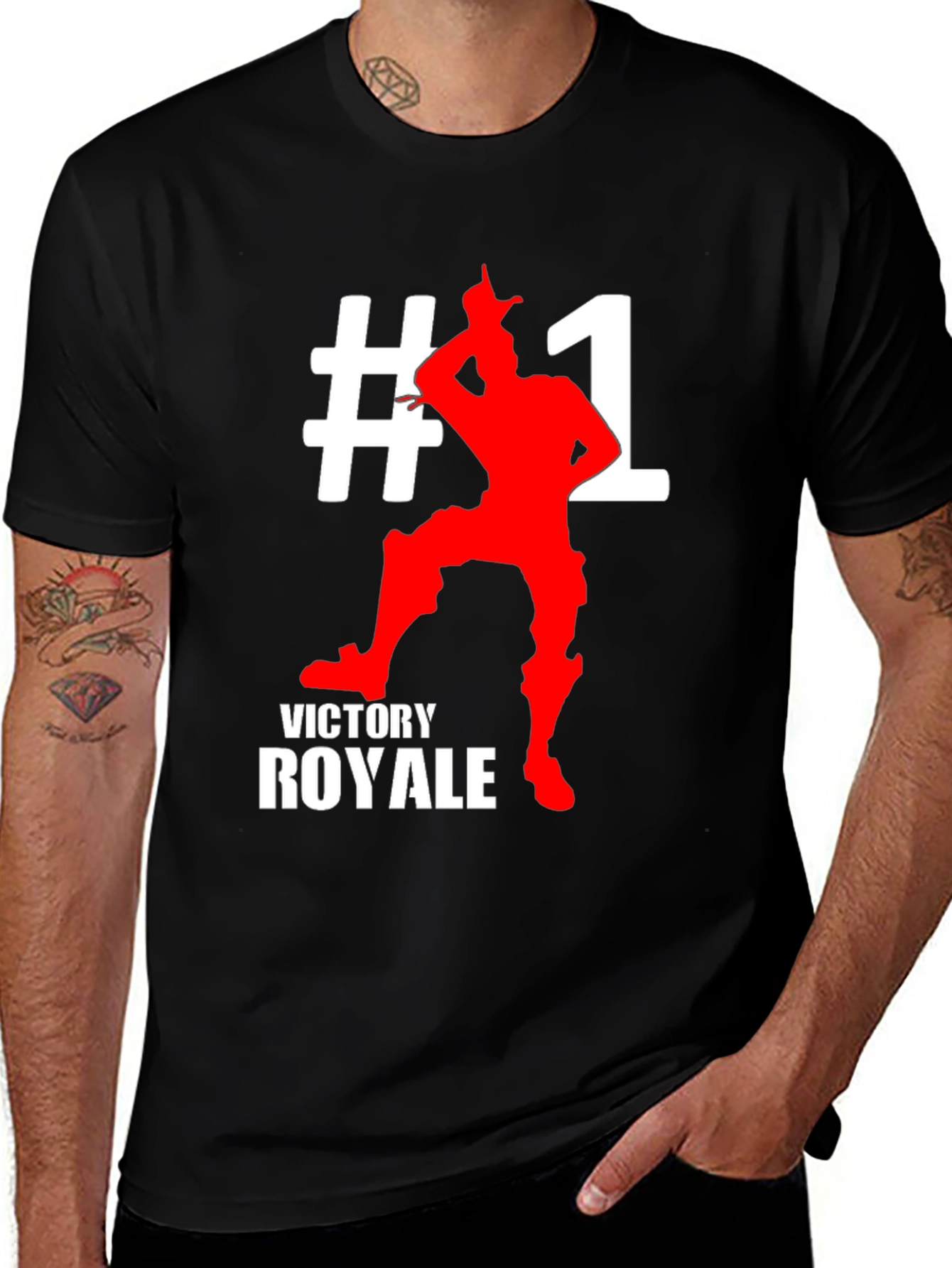 Black Victory Royale #1 T-Shirt - Gamer Style Tee main image