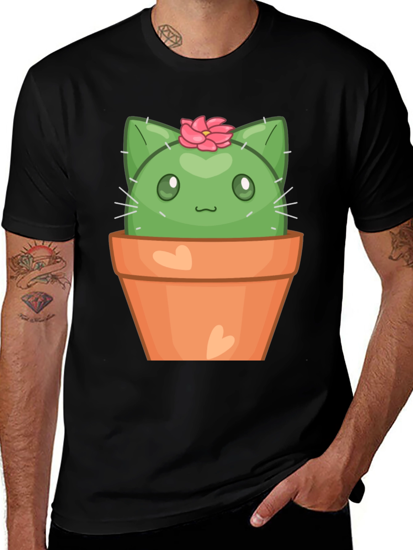 Variant 14 of Cactus Cat Potted Plant T-Shirt