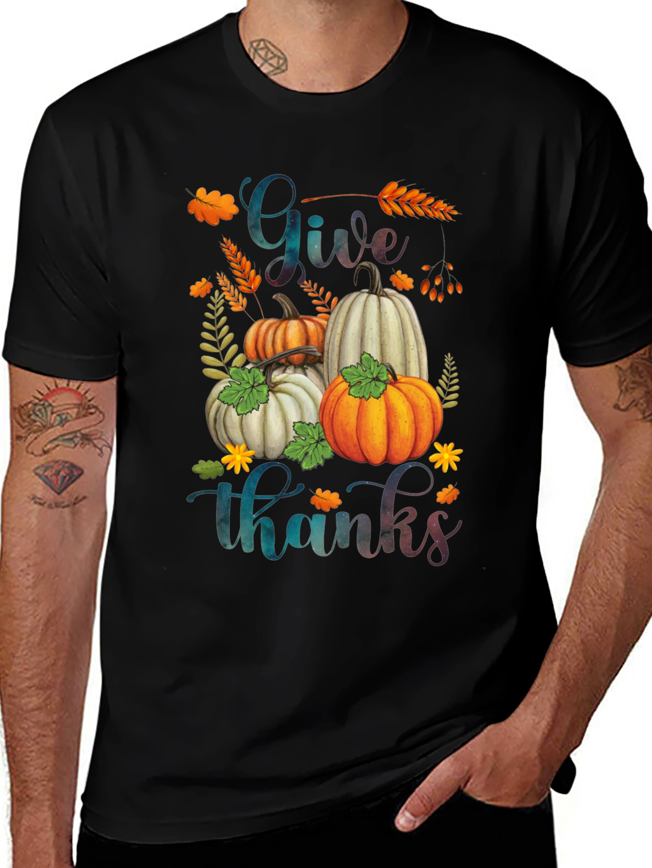 Give Thanks Pumpkin T-Shirt - Fall Apparel