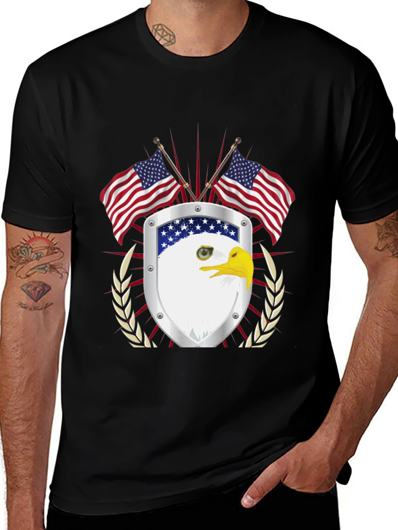 Variant 3 of American Pride Eagle Shield Graphic Tee
