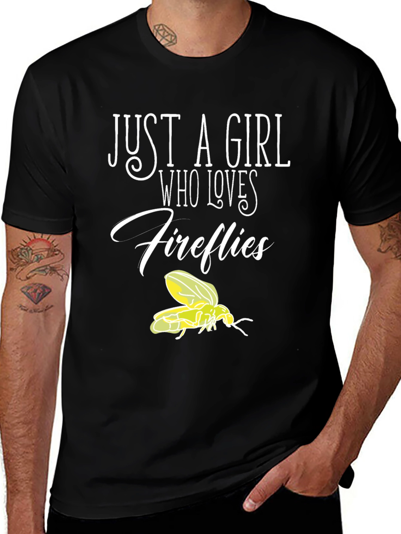 Just A Girl Who Loves Fireflies Graphic T-Shirt