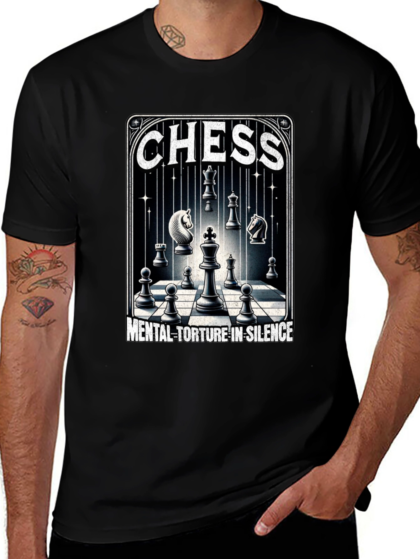 Variant 24 of Chess Mental Torture Black T-Shirt