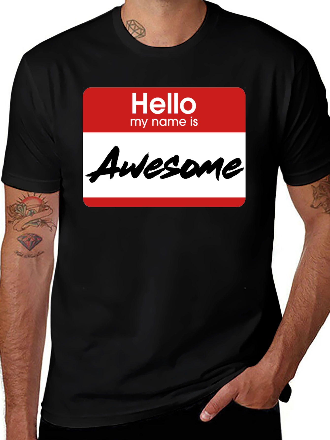 Variant 29 of Awesome Name Tag T-Shirt - Funny Novelty Tee