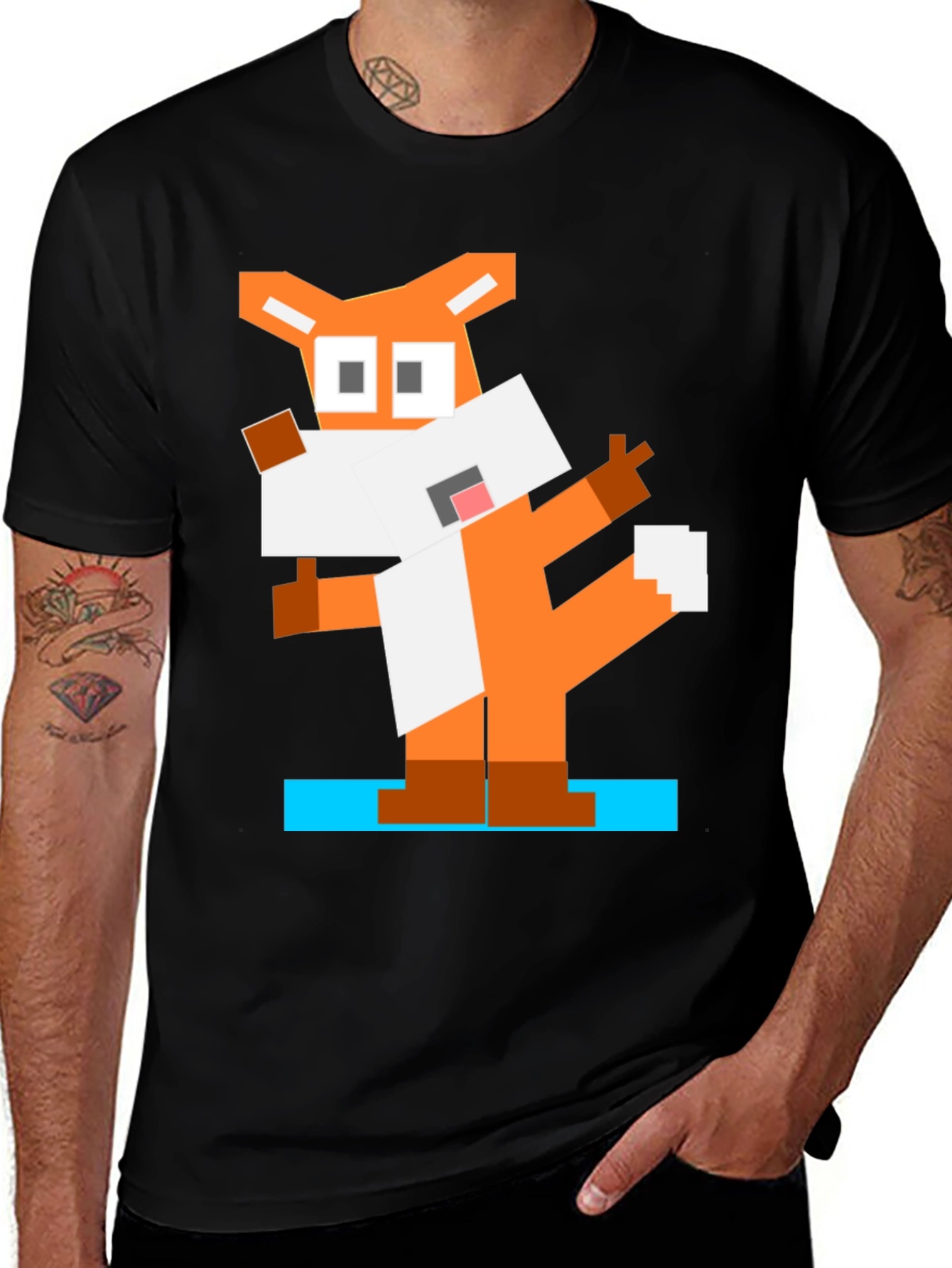 Variant 4 of Pixel Art Fox T-Shirt - Retro Gaming Style