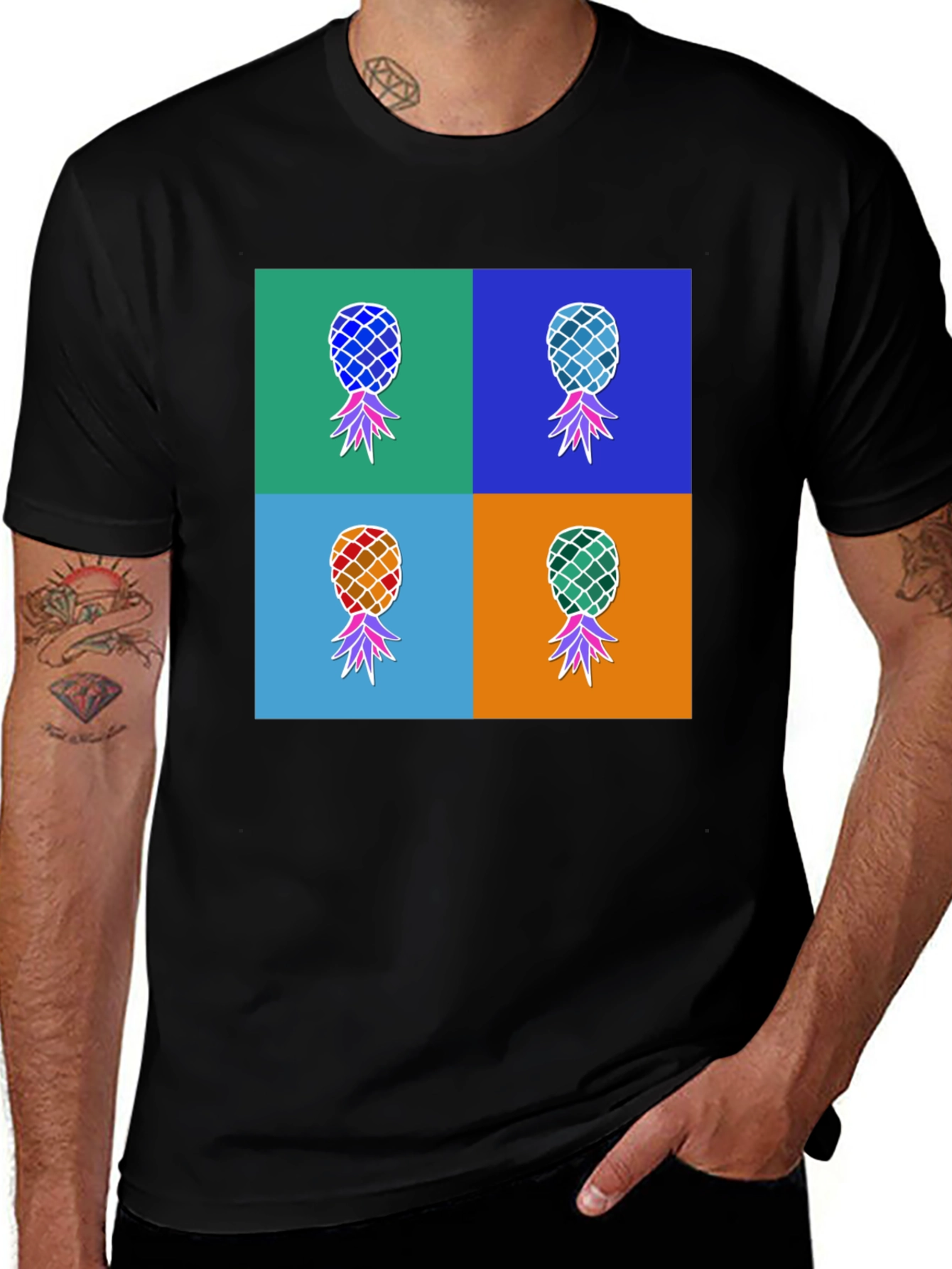 Variant 15 of Pop Art Pineapple Graphic Tee - Funky & Fresh