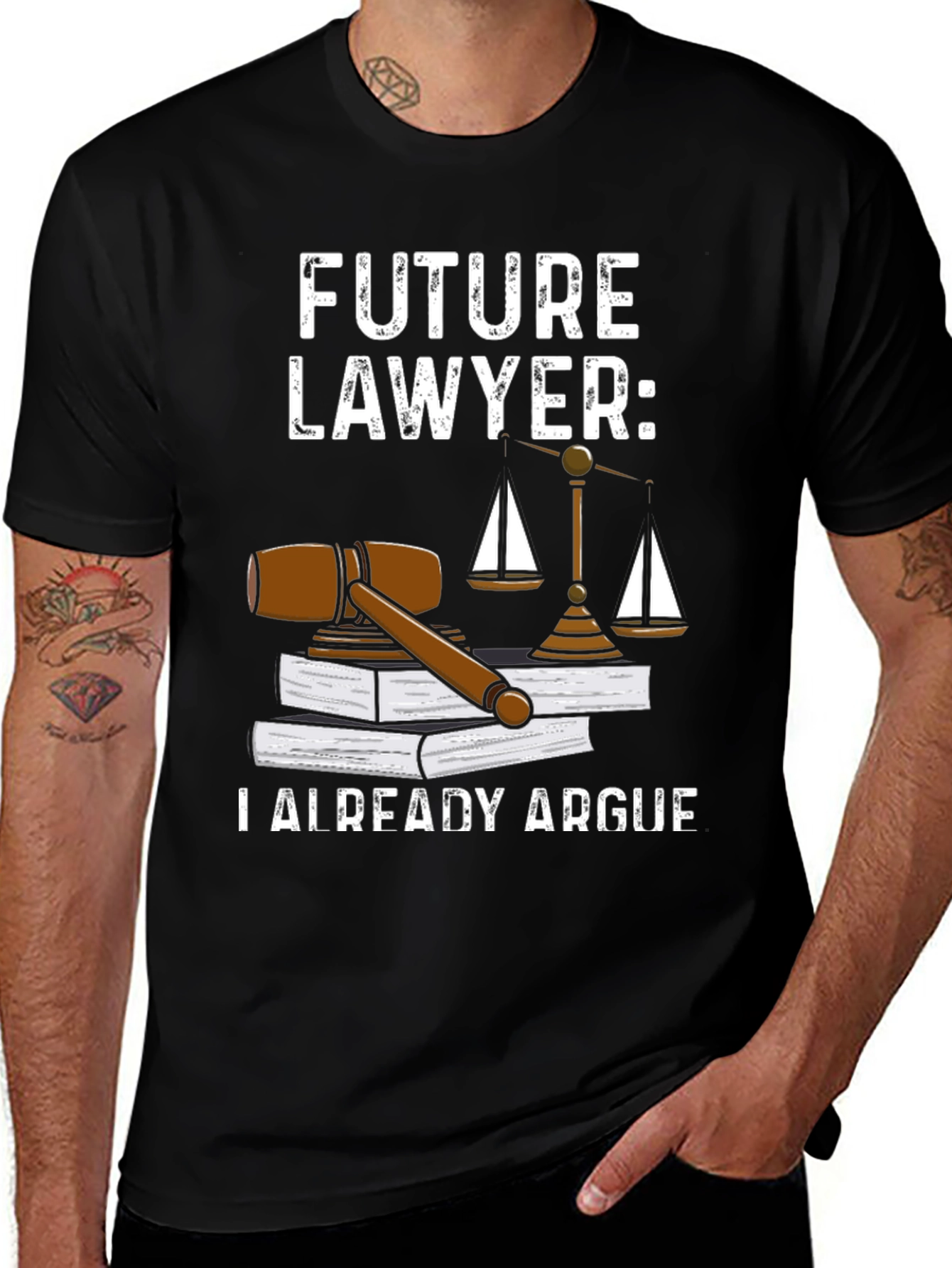 Black Future Lawyer T-Shirt - Law School Gift main image