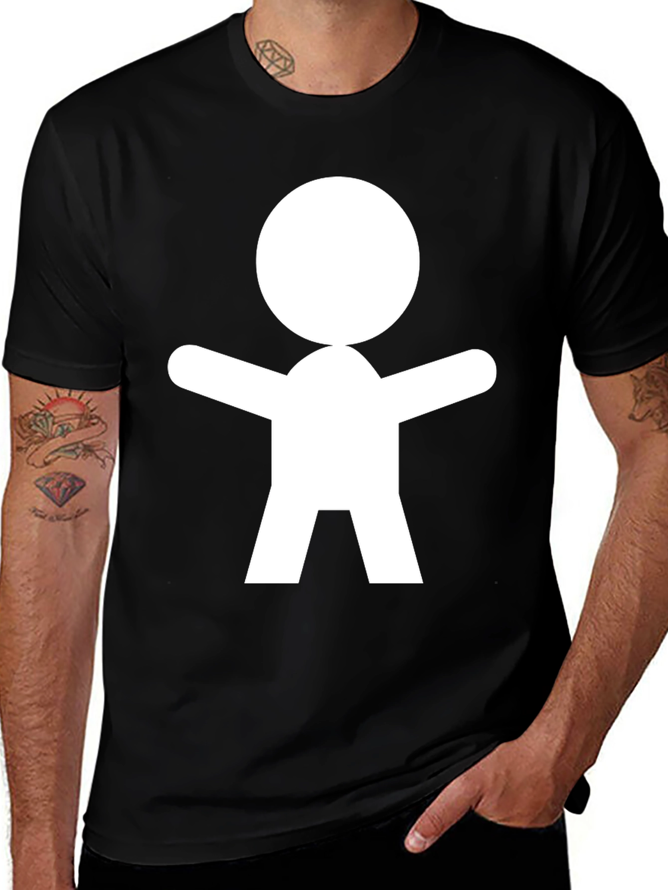 Variant 9 of Modern Graphic Tee - Circle Person Design