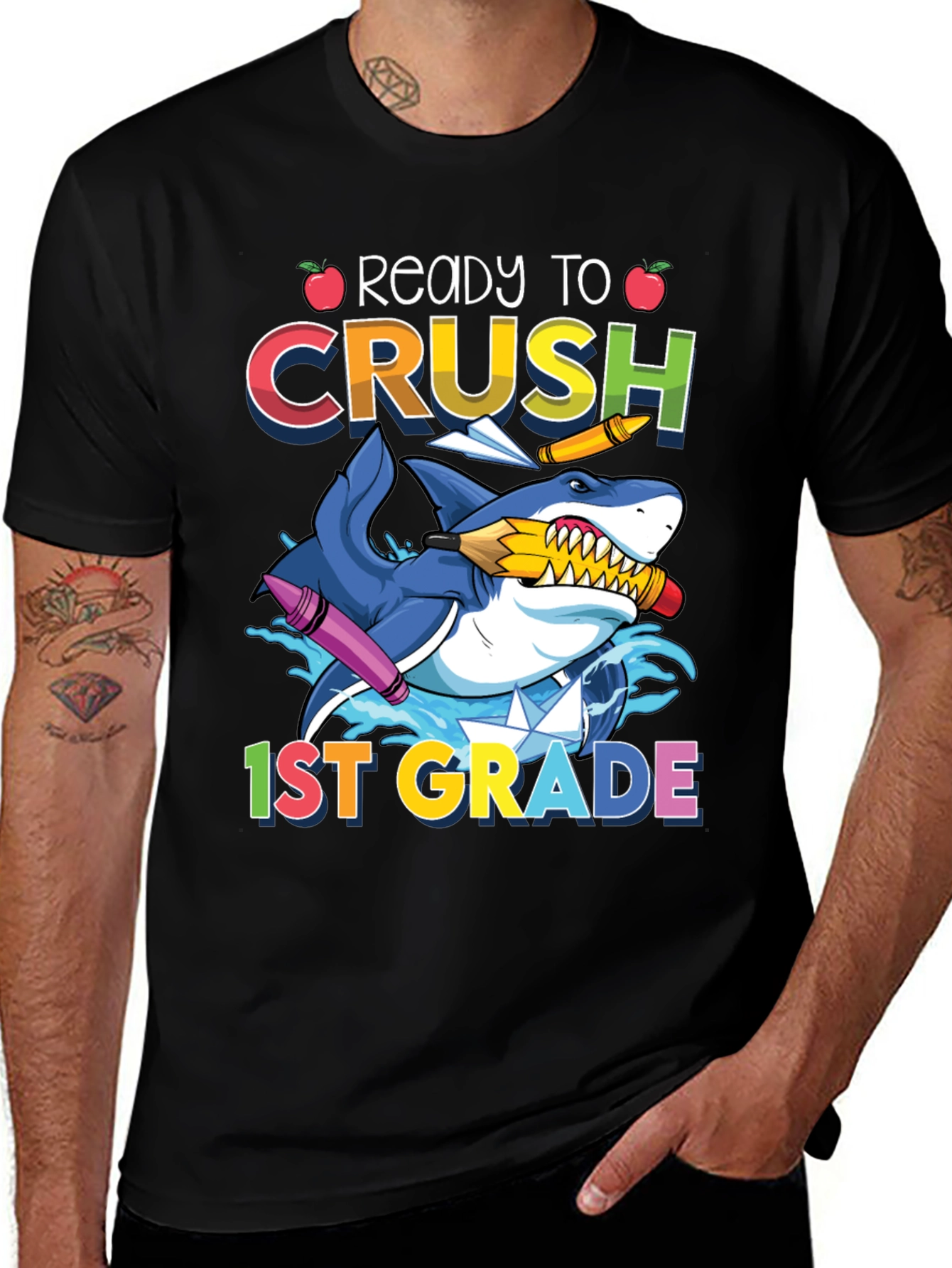 Ready to Crush 1st Grade Shark T-Shirt