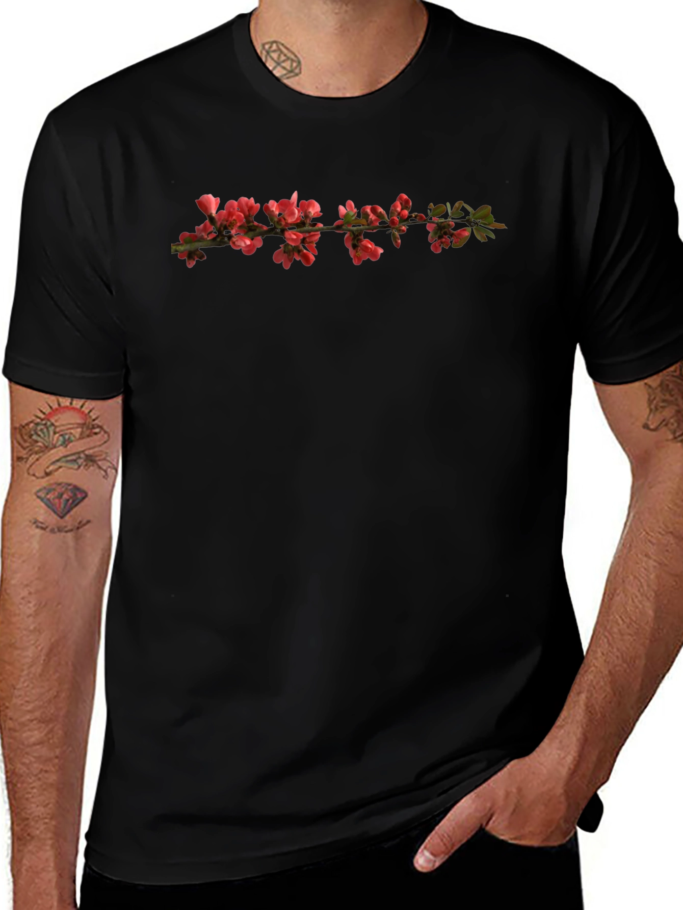 Variant 5 of Floral Branch Graphic Tee - Stylish and Comfortable