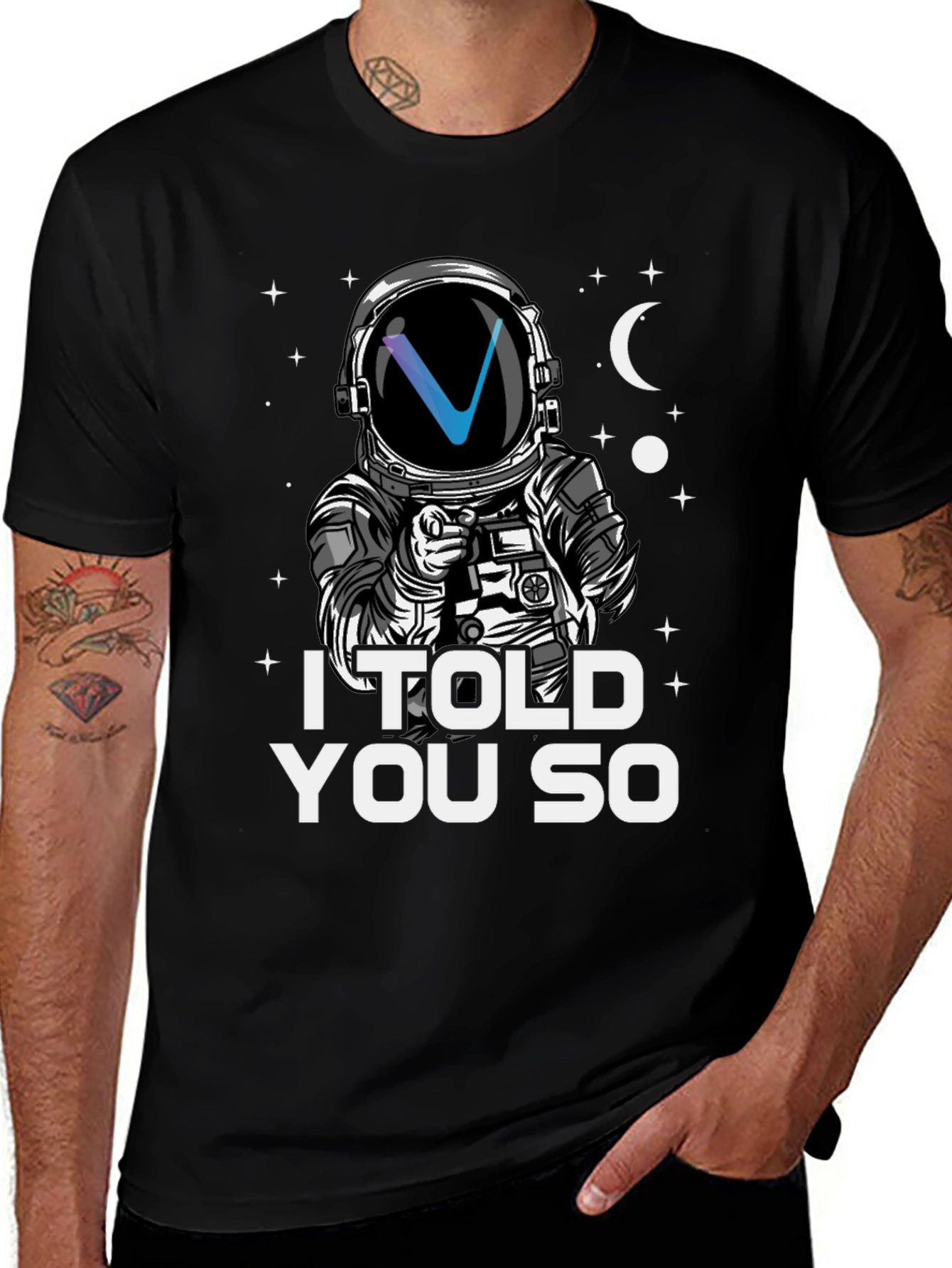 Variant 21 of I Told You So T-Shirt Astronaut Crypto Design