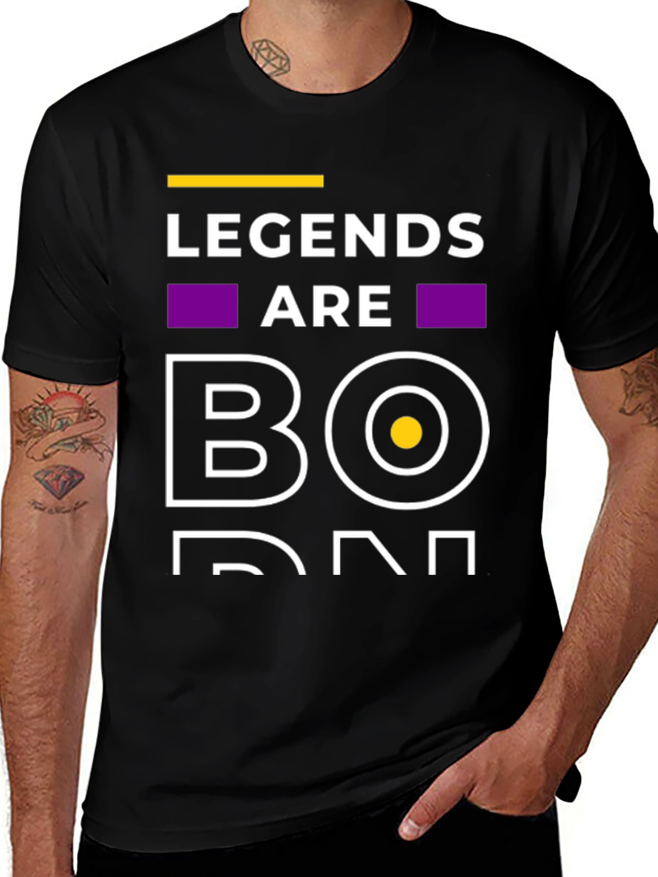 Variant 10 of Legends Are Born Black Graphic T-Shirt
