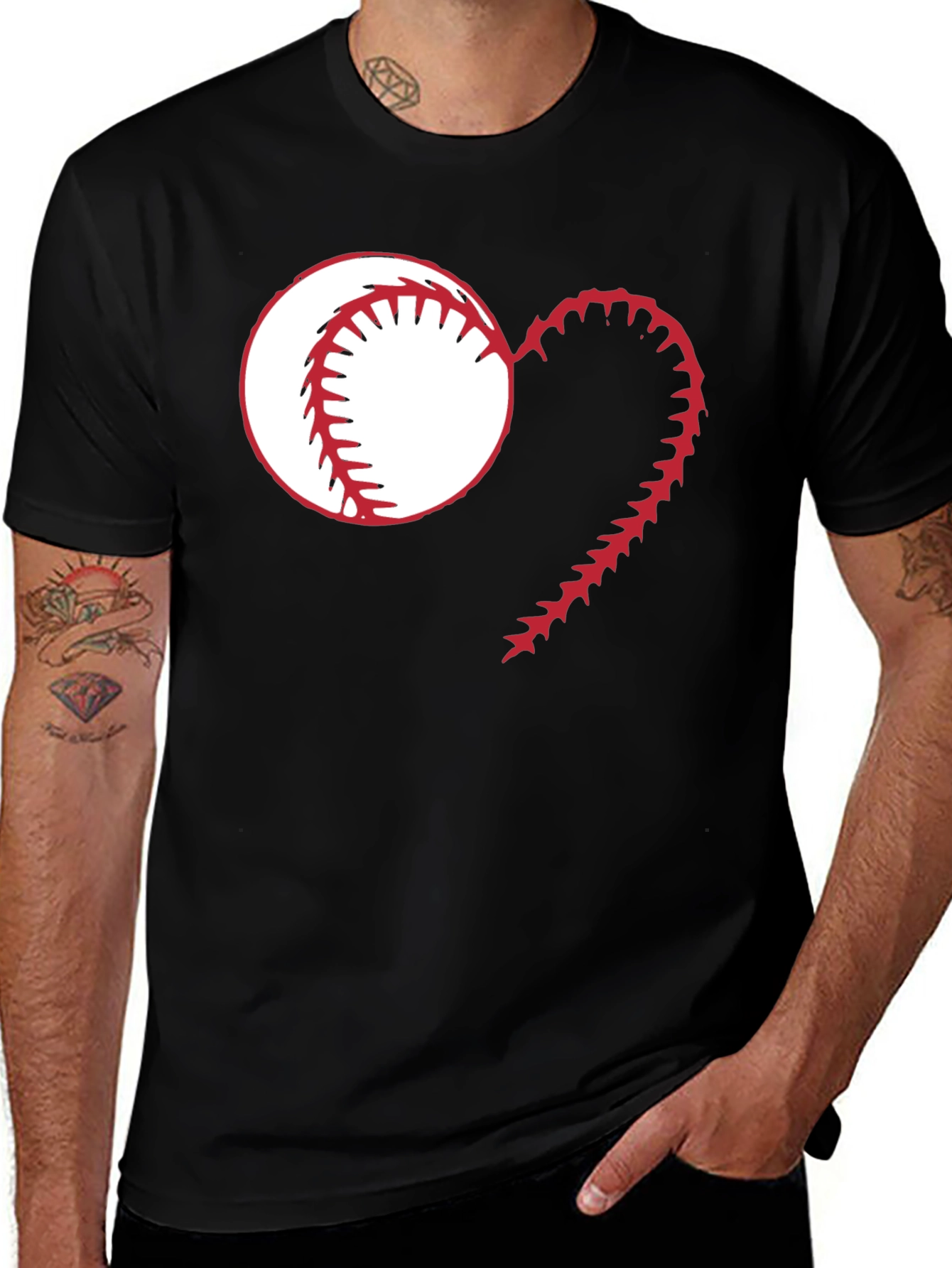 Variant 20 of Baseball Heart T-Shirt - Love of the Game