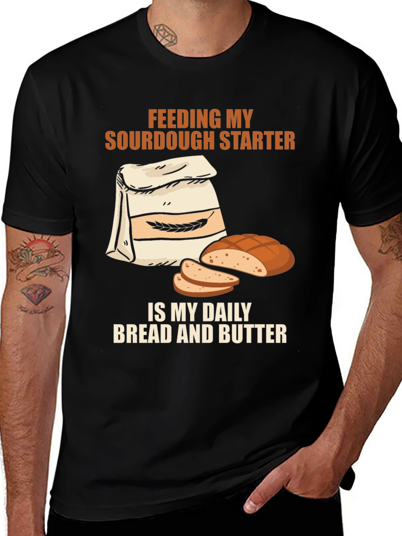 Variant 9 of Sourdough Starter T-Shirt: Daily Bread & Butter