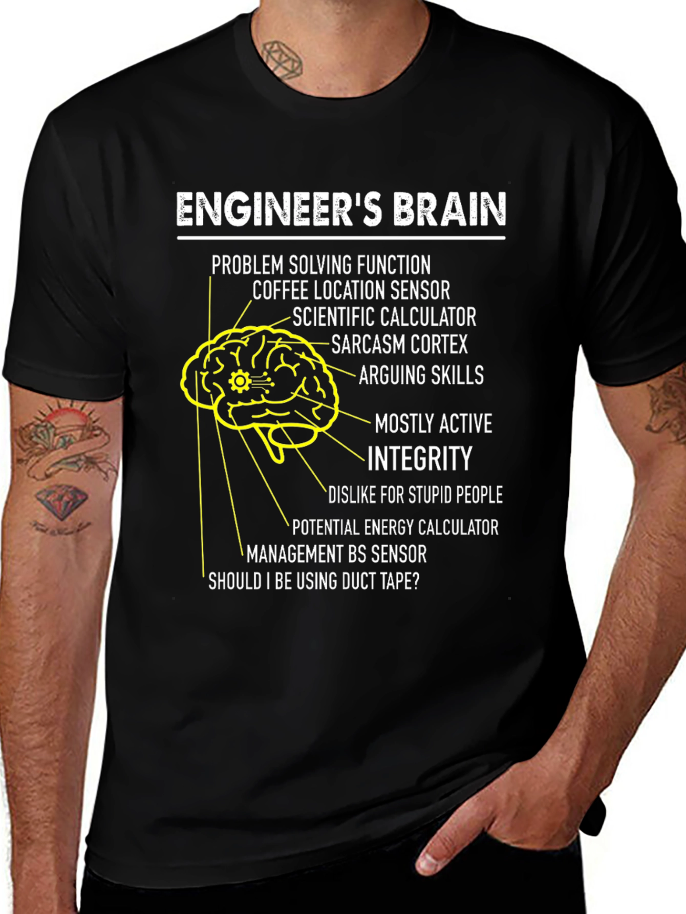Variant 17 of Engineer's Brain T-Shirt: Problem Solving Humor