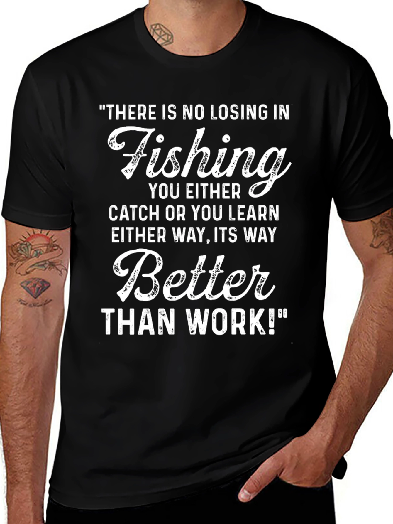 Variant 29 of Fishing Graphic T-Shirt - Better Than Work!