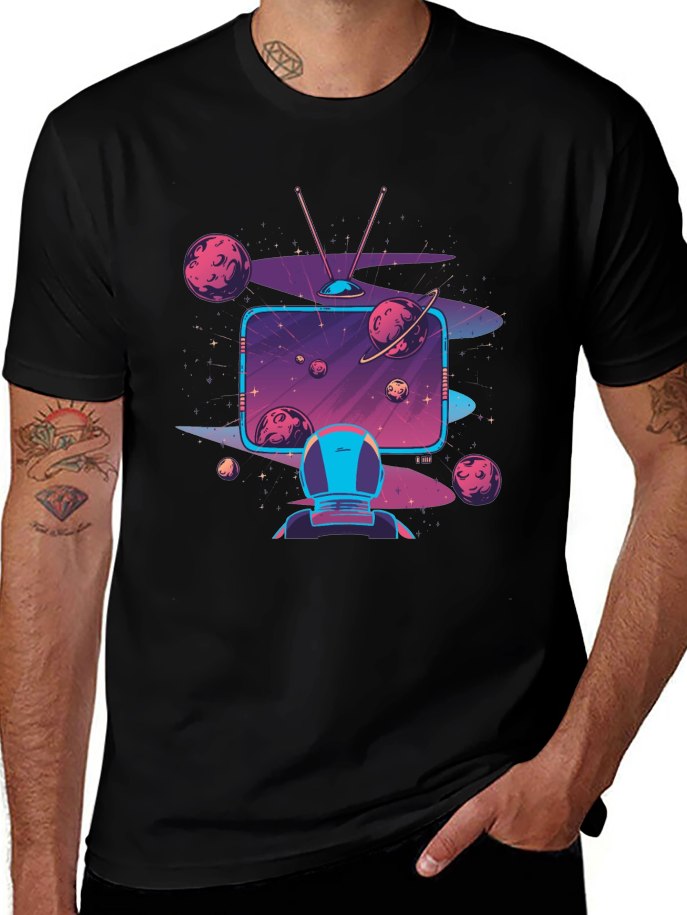 Variant 8 of Retro Space TV T-Shirt - Out of this World Style