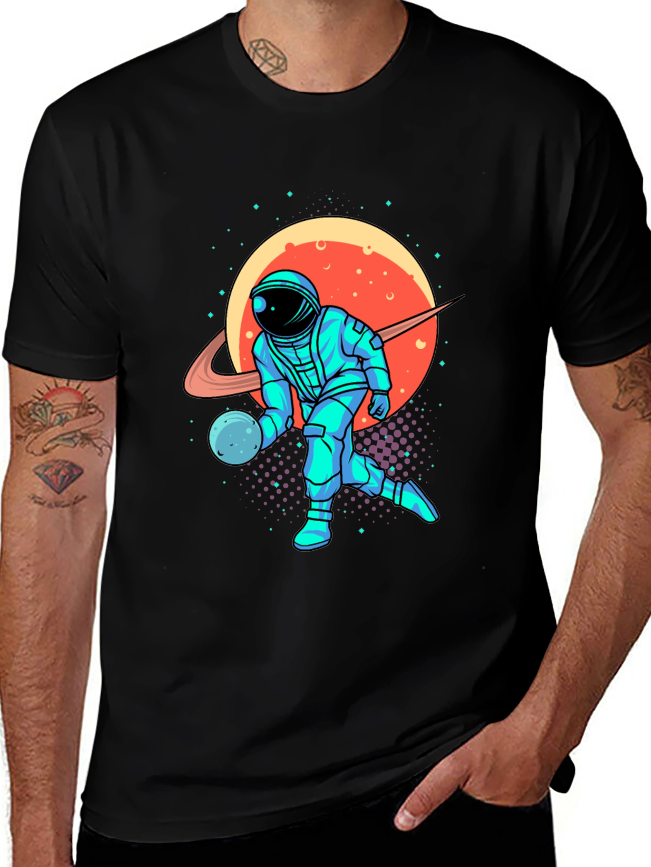 Variant 24 of Astronaut Bowling T-Shirt