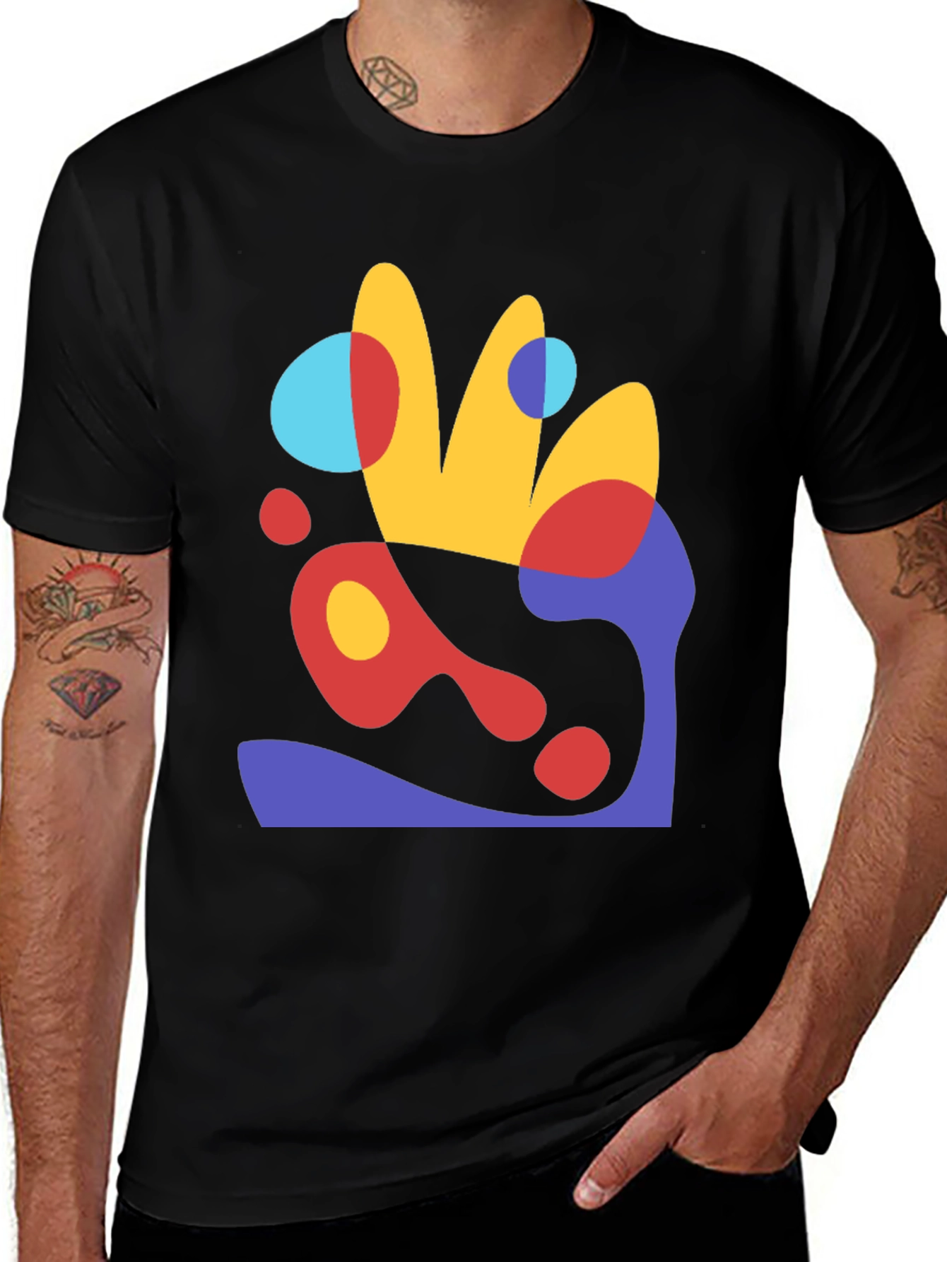 Variant 23 of Abstract Graphic Tee - Modern Art Shirt