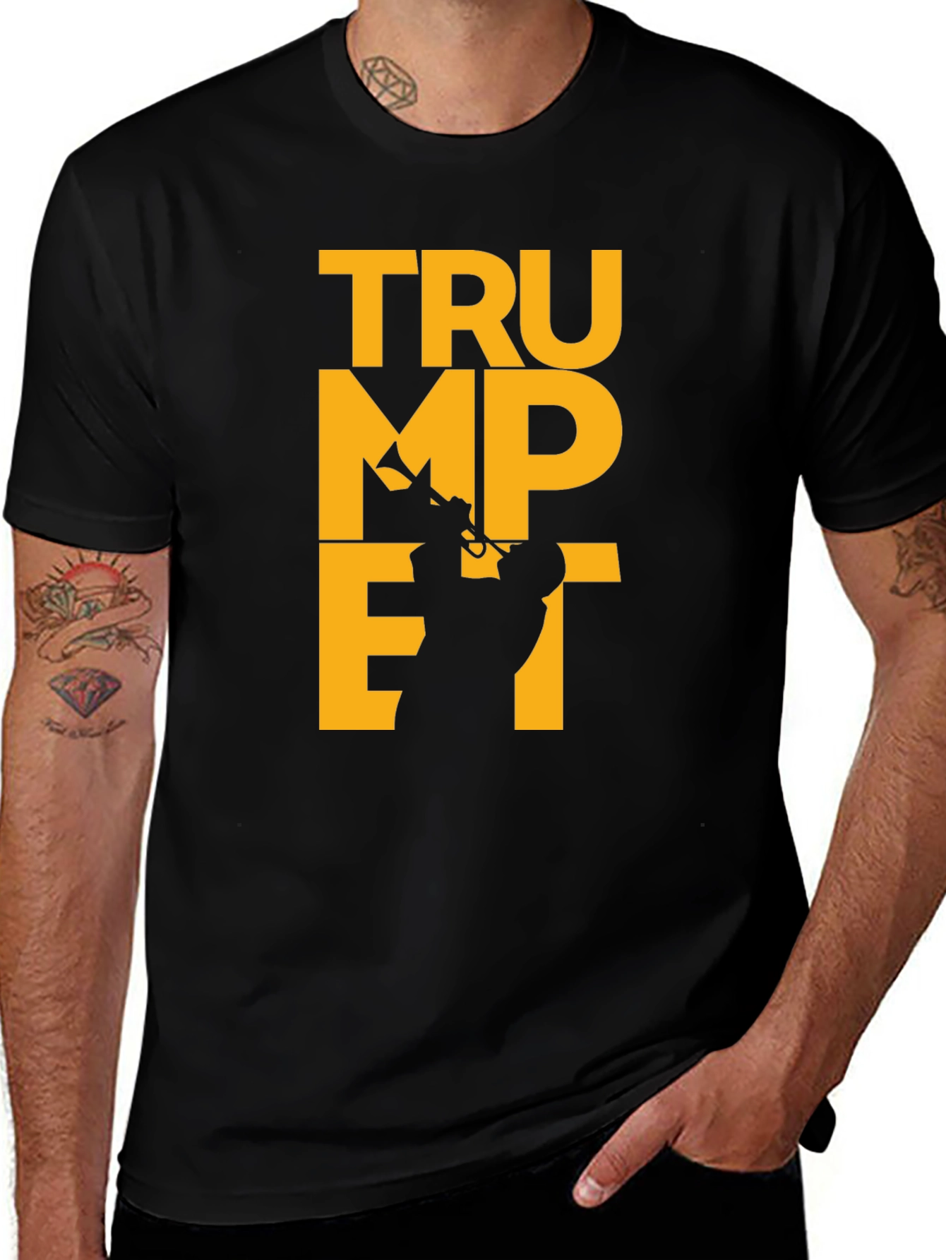 Variant 11 of Trumpet T-Shirt - Black Graphic Tee