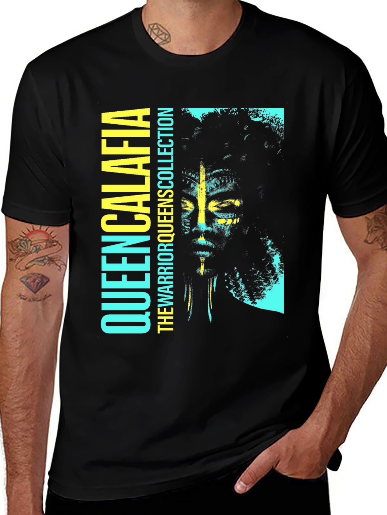 Variant 20 of Queen Calafia Warrior Graphic Tee - Black