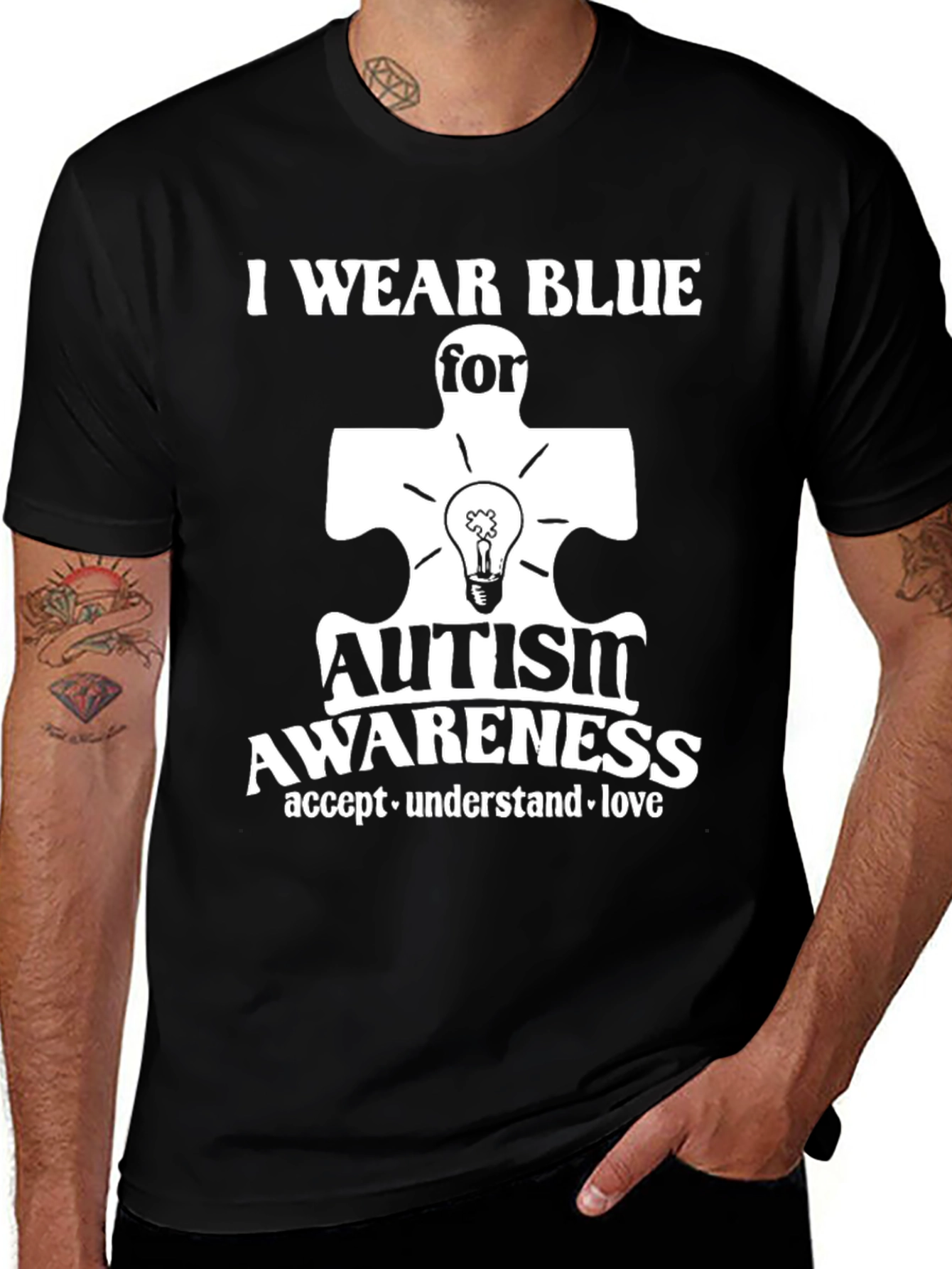 Autism Awareness T-Shirt - I Wear Blue For...