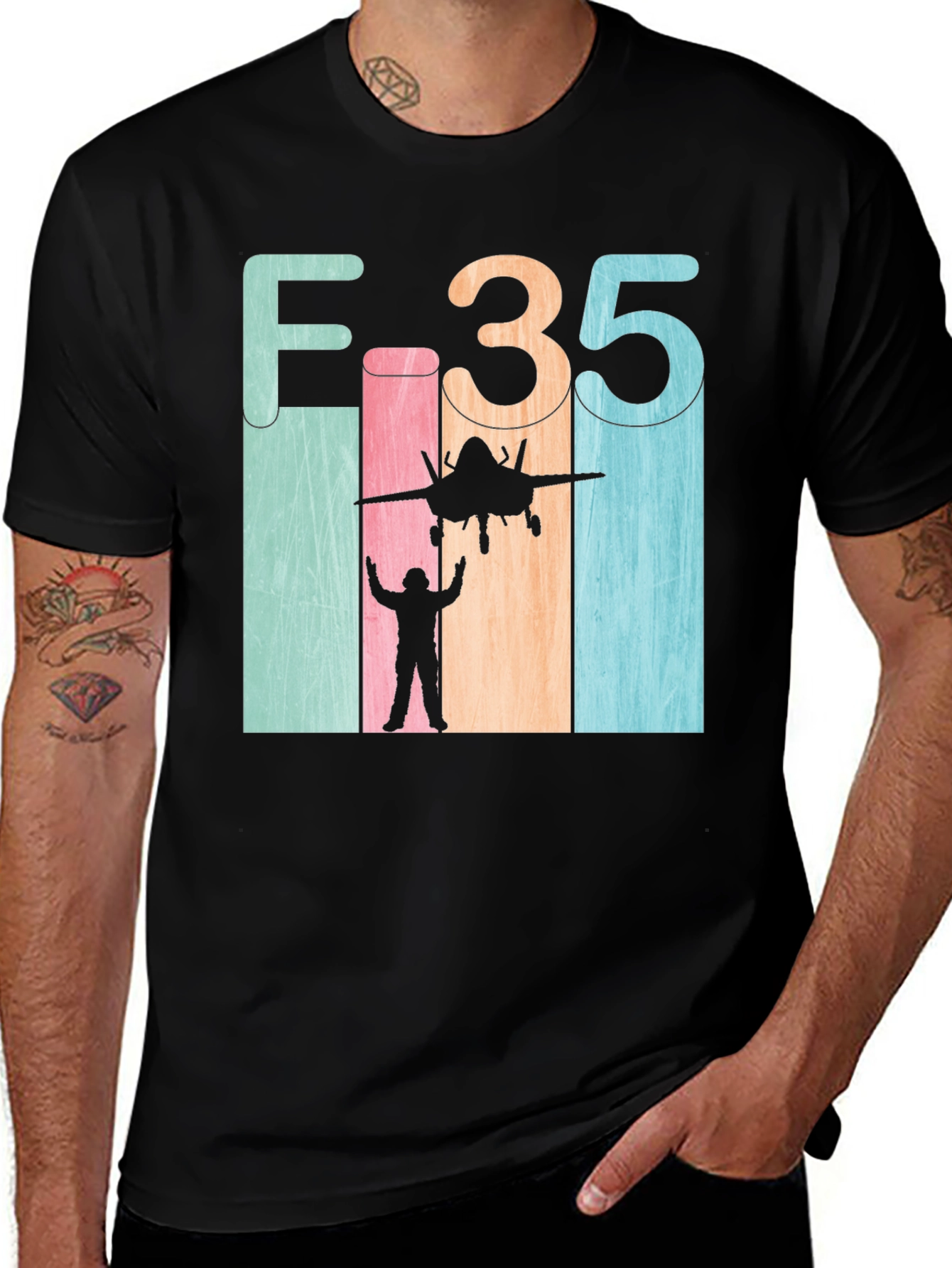 Variant 23 of F-35 Fighter Jet Graphic Tee