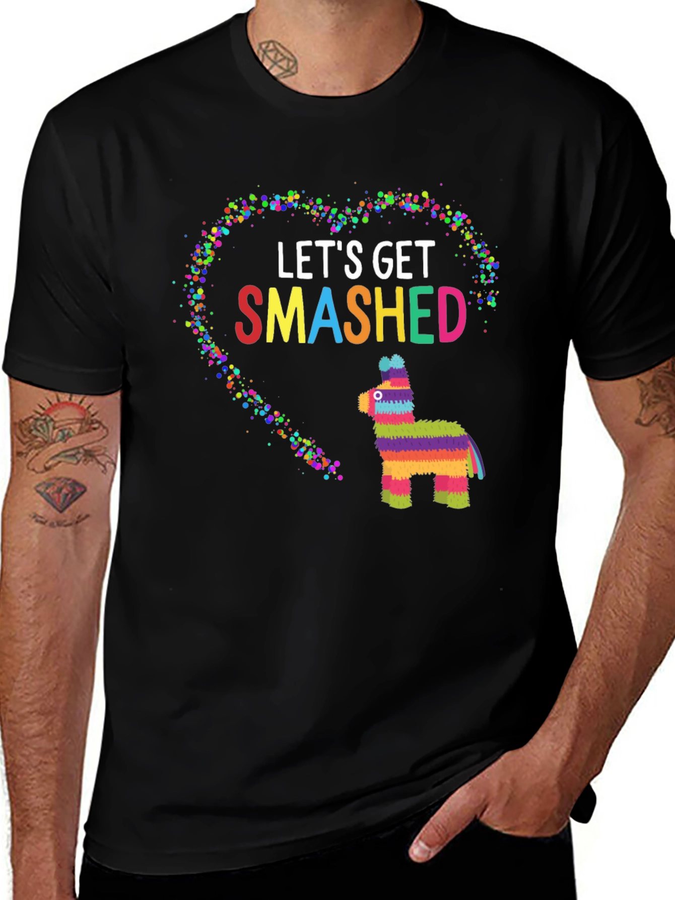 Let's Get Smashed Pinata T-Shirt - Fiesta Fun