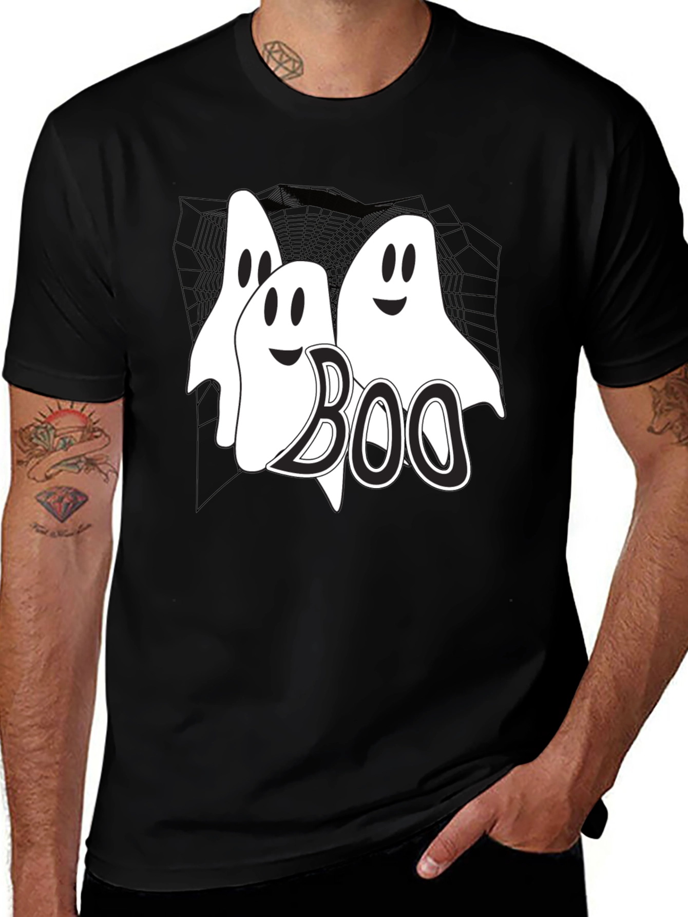 Boo! Halloween Ghost T-Shirt - Spooky Season